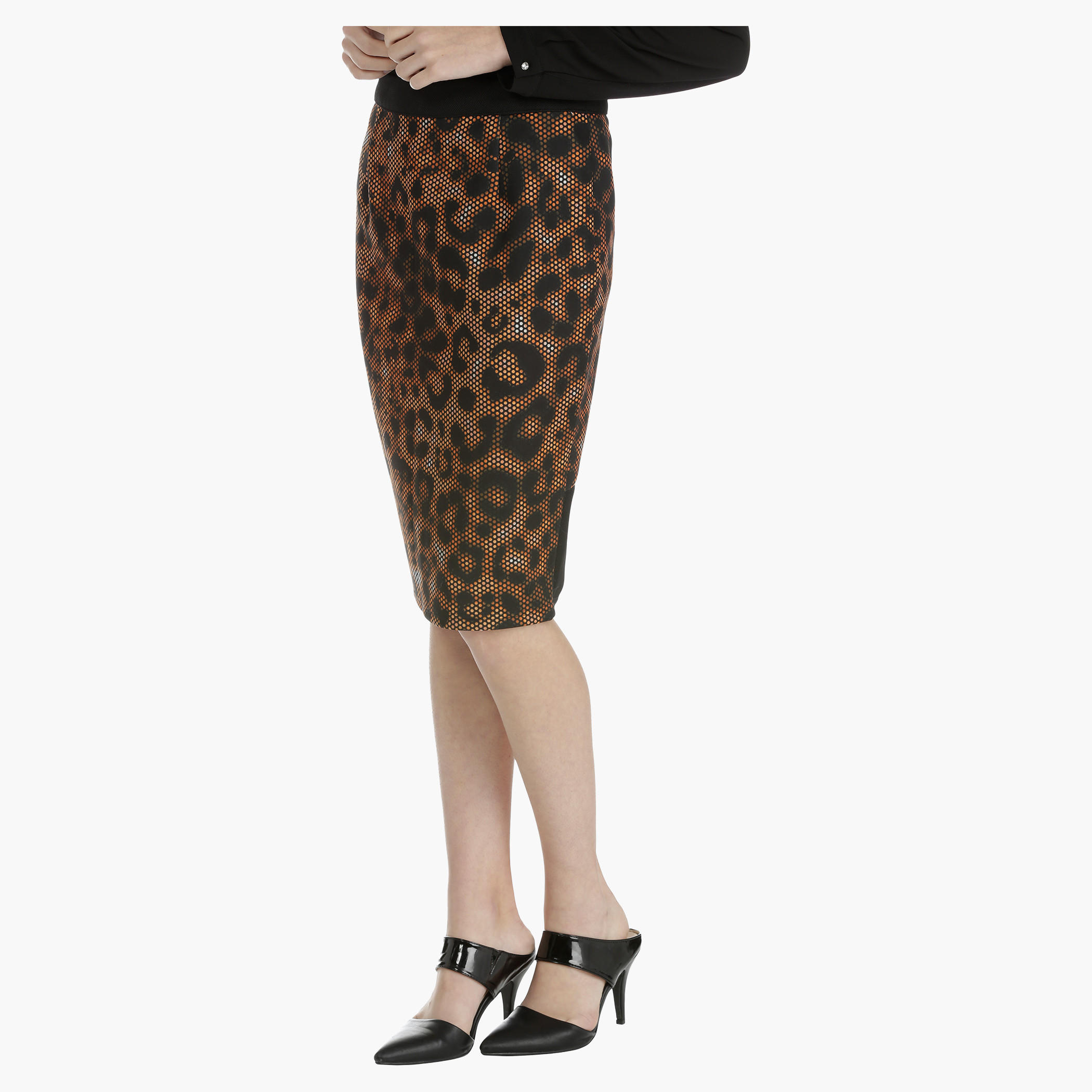 Pencil Skirt with Printed Panel-women-clothing-bottoms-skirts-image-3