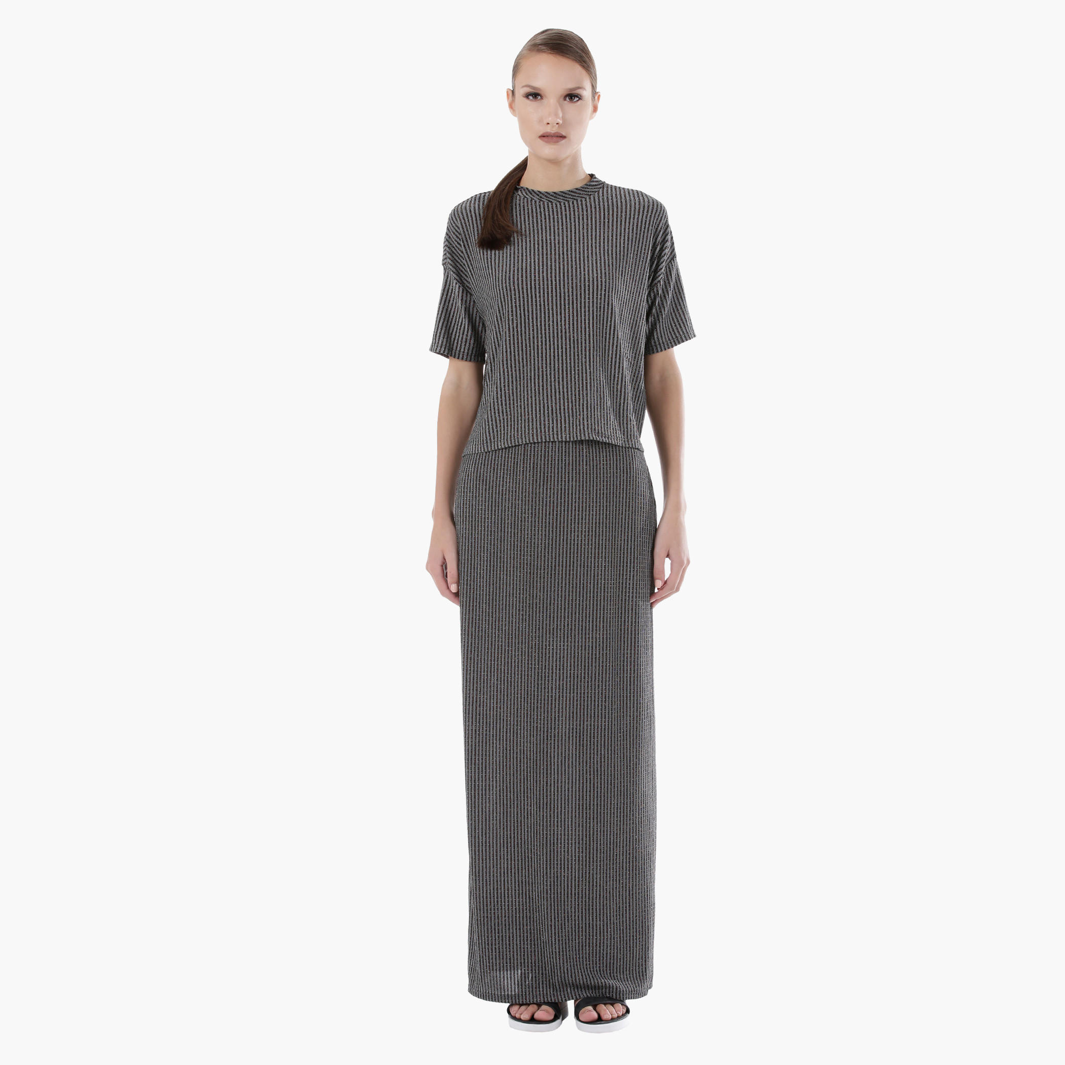 Striped Maxi Column Skirt in Regular Fit-women-clothing-bottoms-skirts-image-1