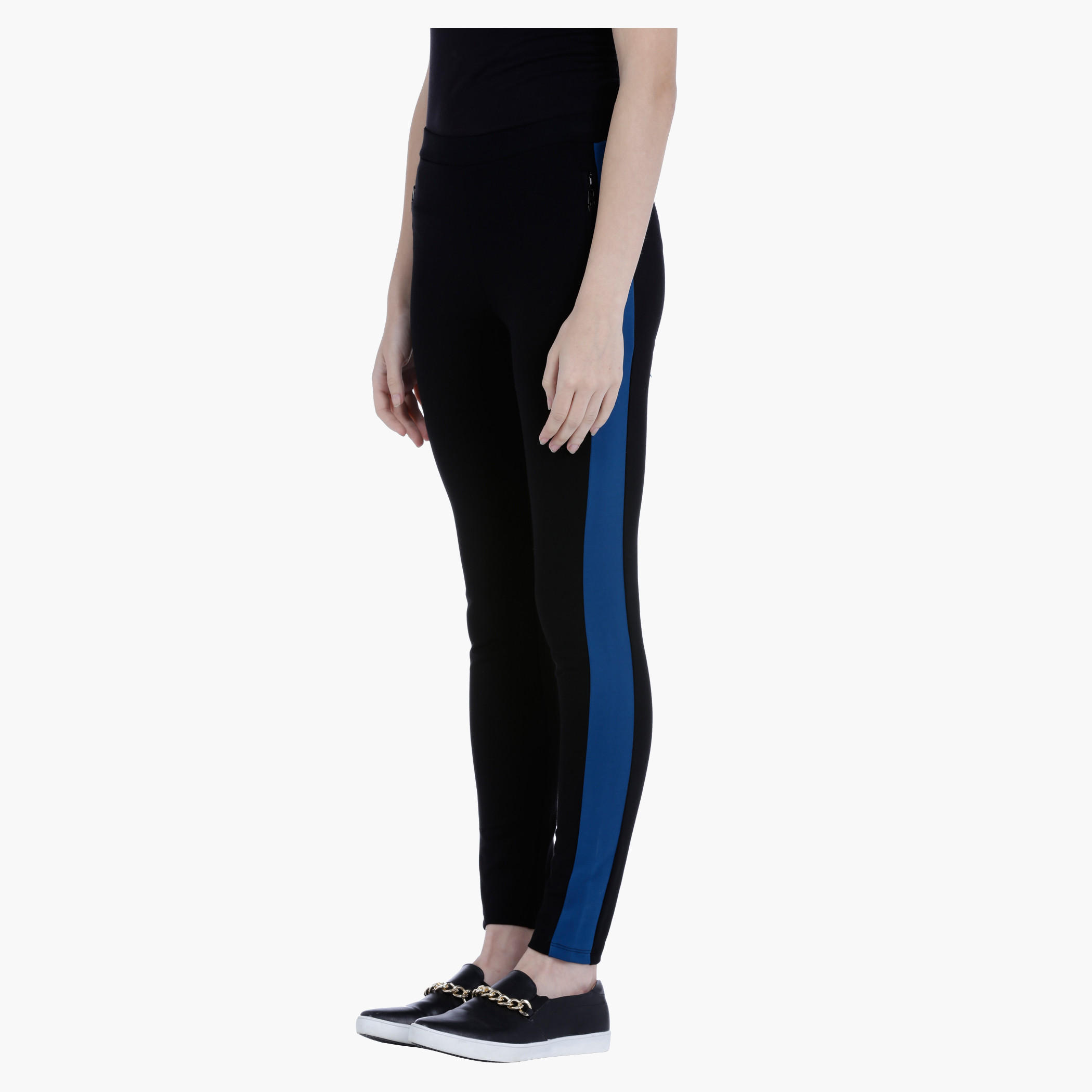 Colour-Blocked Leggings in Regular Fit-women-clothing-bottoms-leggings-image-3