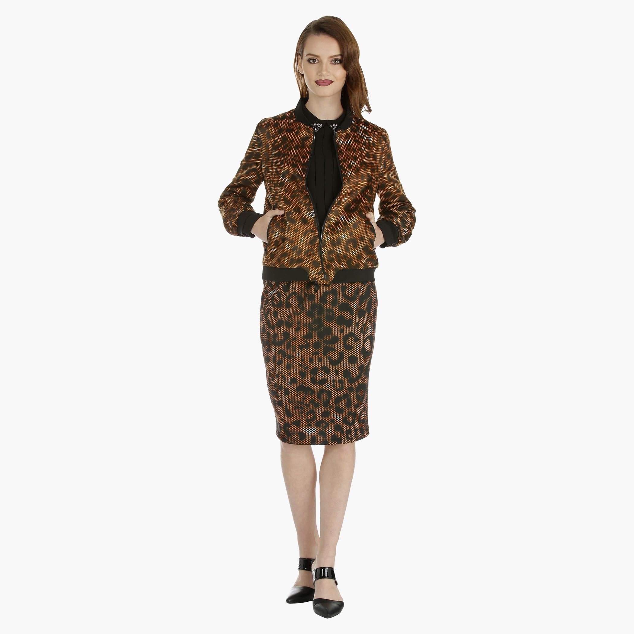 Printed Bomber Jacket with Long Sleeves-women-winterwear-coatsandjackets-jackets-image-1