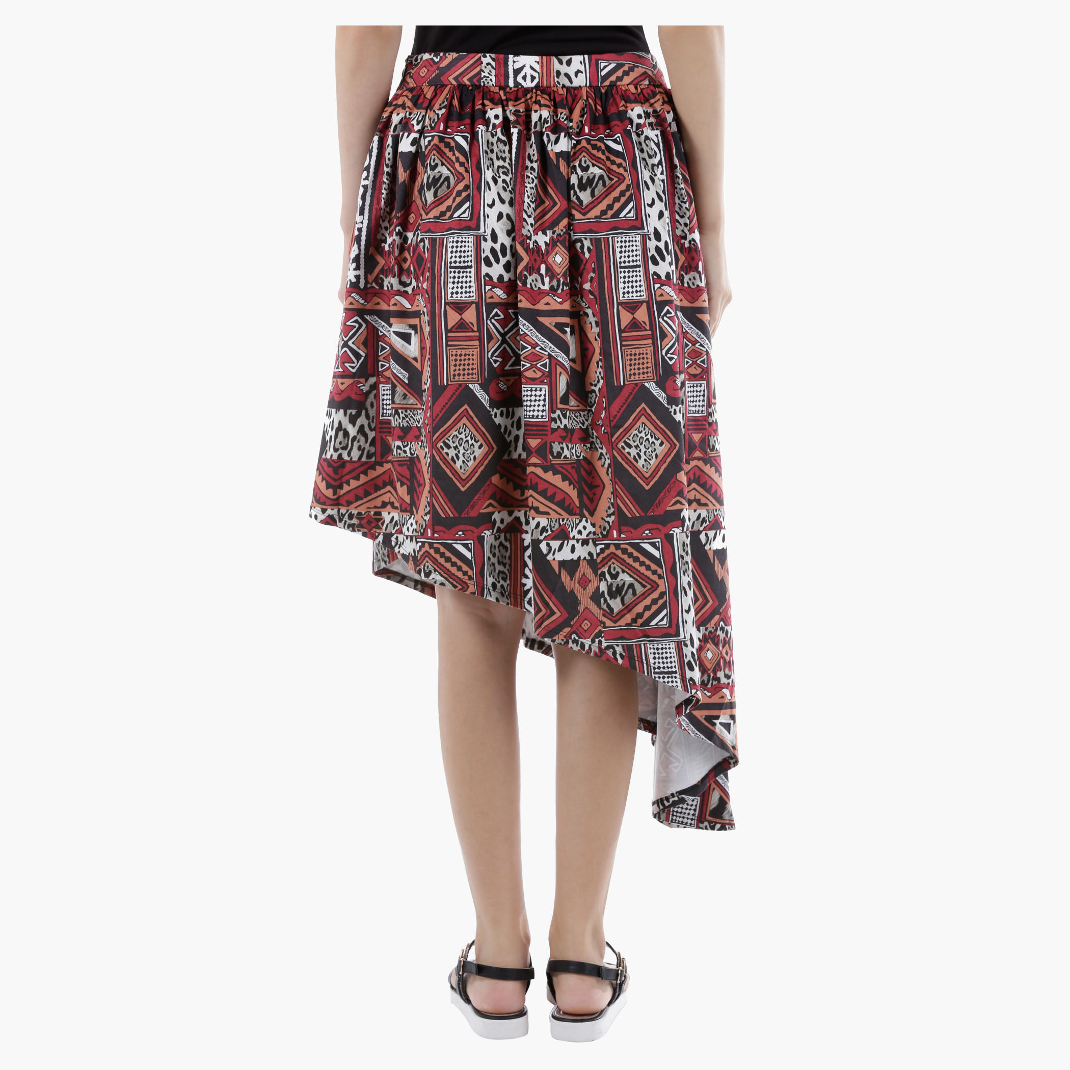 Printed Asymmetrical Skirt in Regular Fit-women-clothing-bottoms-skirts-image-2