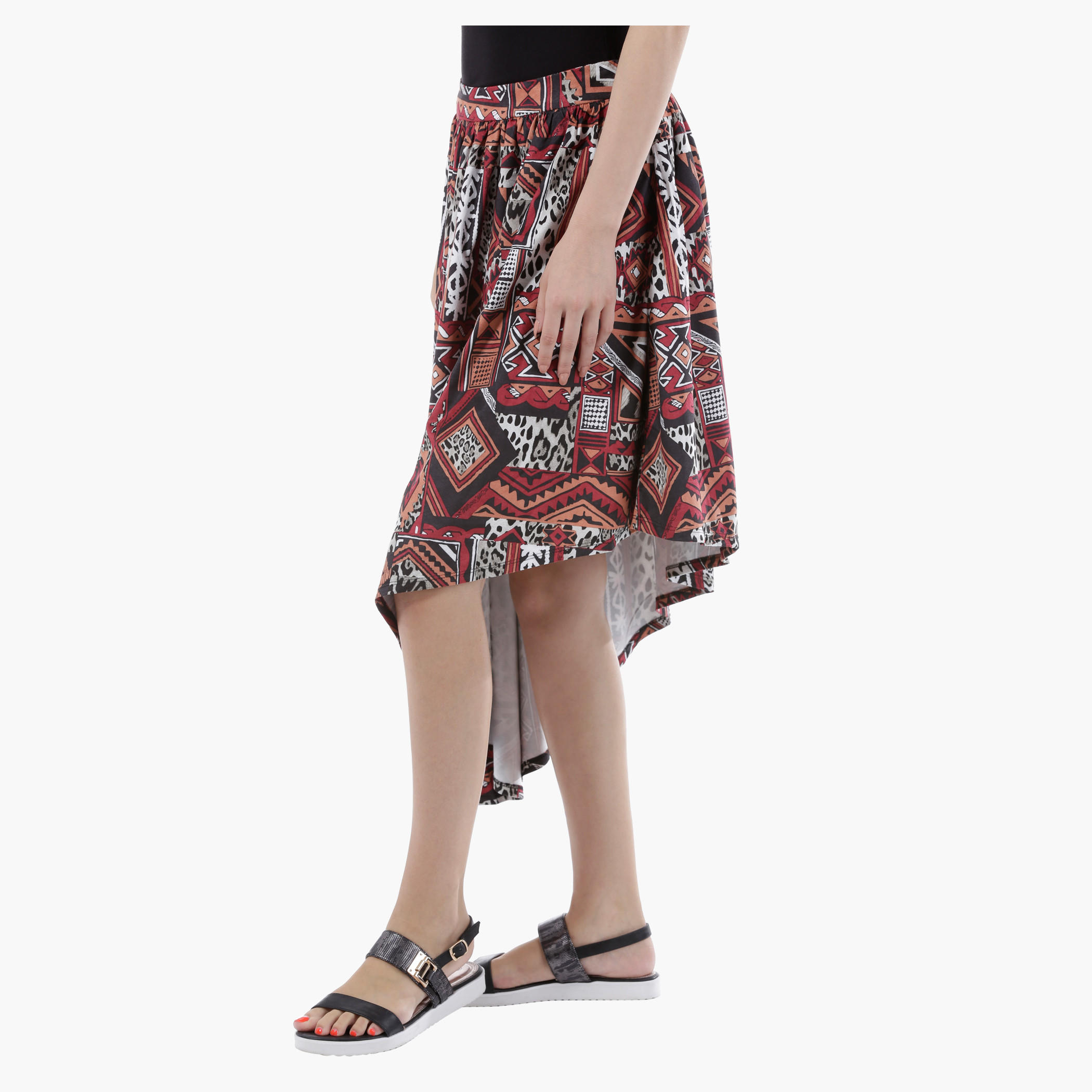 Printed Asymmetrical Skirt in Regular Fit-women-clothing-bottoms-skirts-image-3