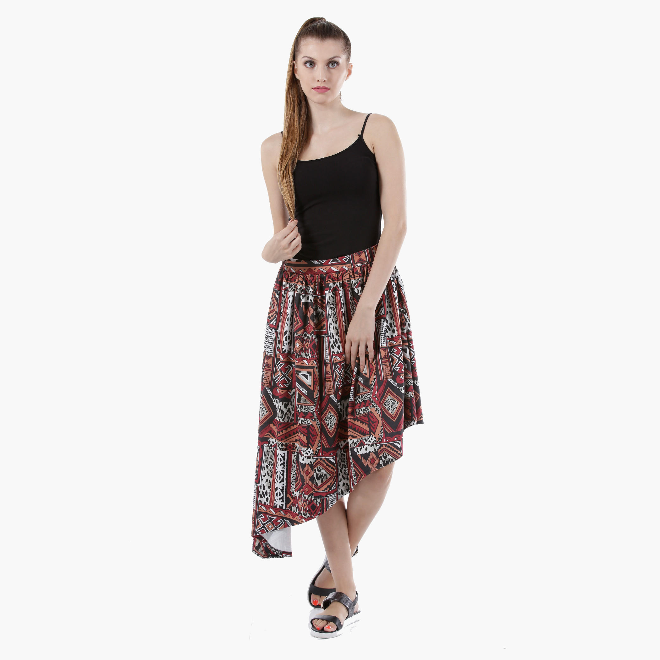 Printed Asymmetrical Skirt in Regular Fit-women-clothing-bottoms-skirts-image-5