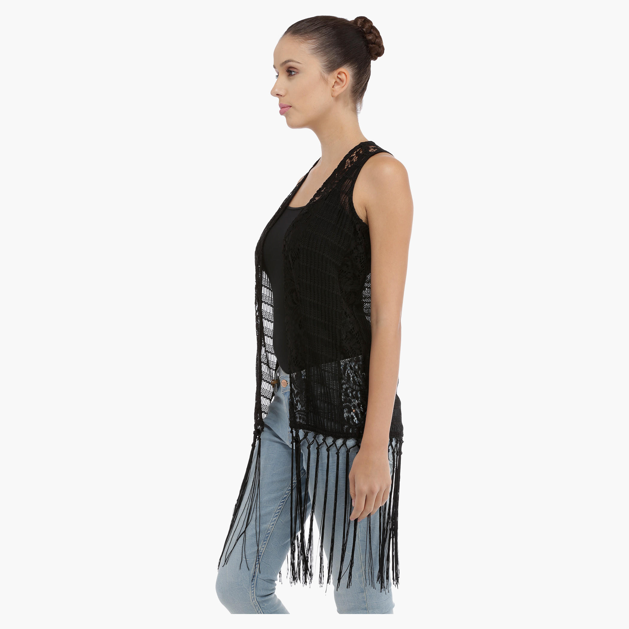 Sleeveless Shrug with Tassels-women-clothing-shirtsandblouses-blouses-image-3