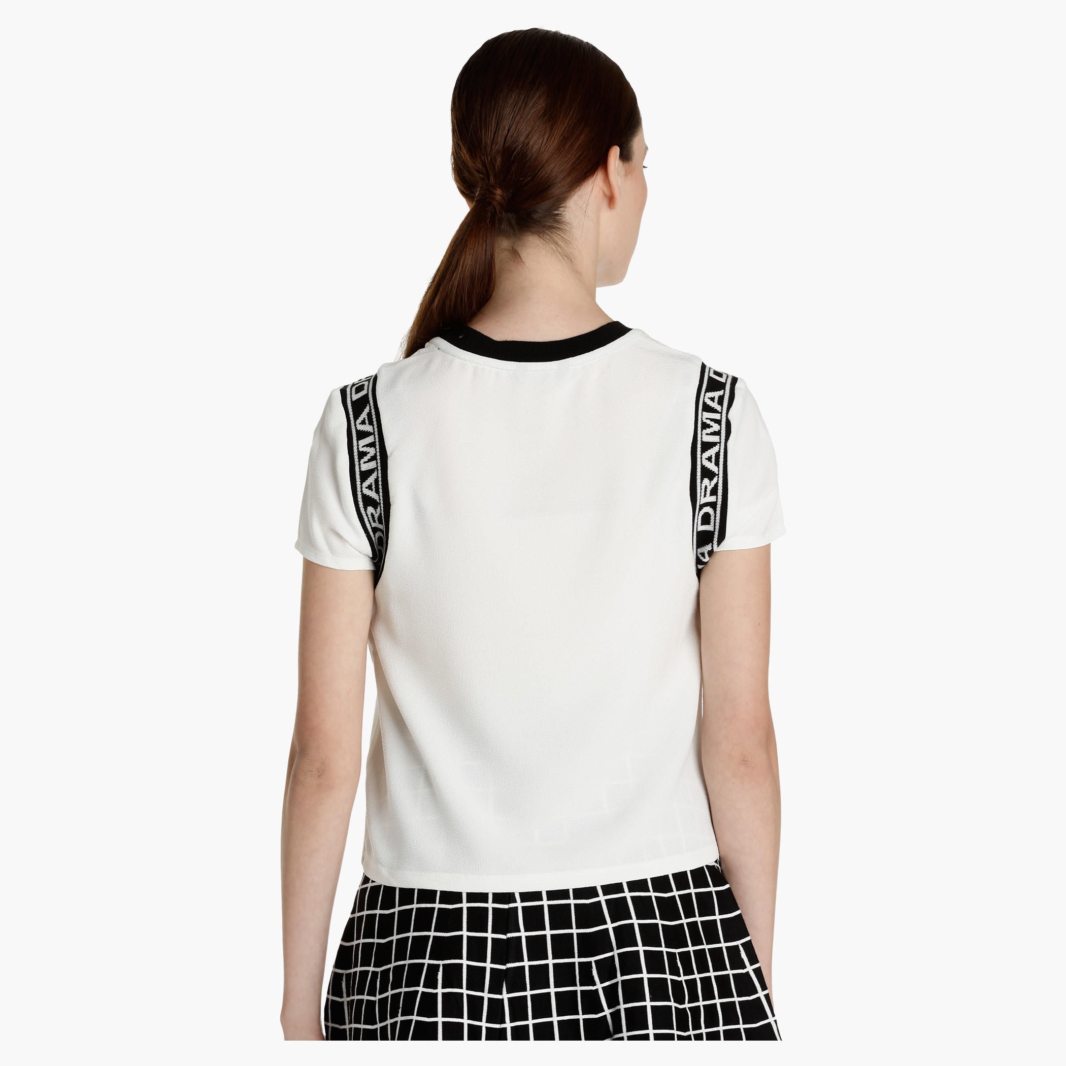 Box Top with Crew Neck and Short Sleeves-women-clothing-shirtsandblouses-blouses-image-2
