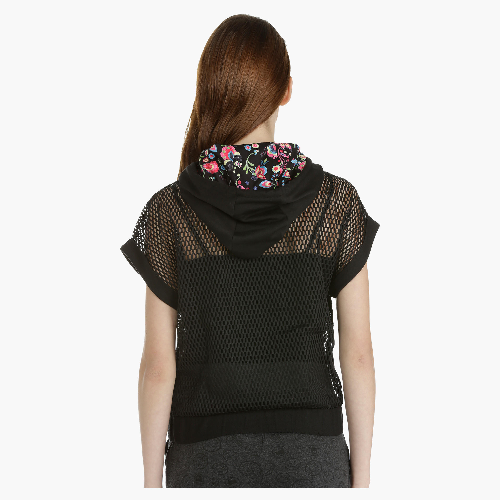 Hoodie Top with Mesh panel-women-winterwear-hoodiesandsweatshirts-hoodies-image-2