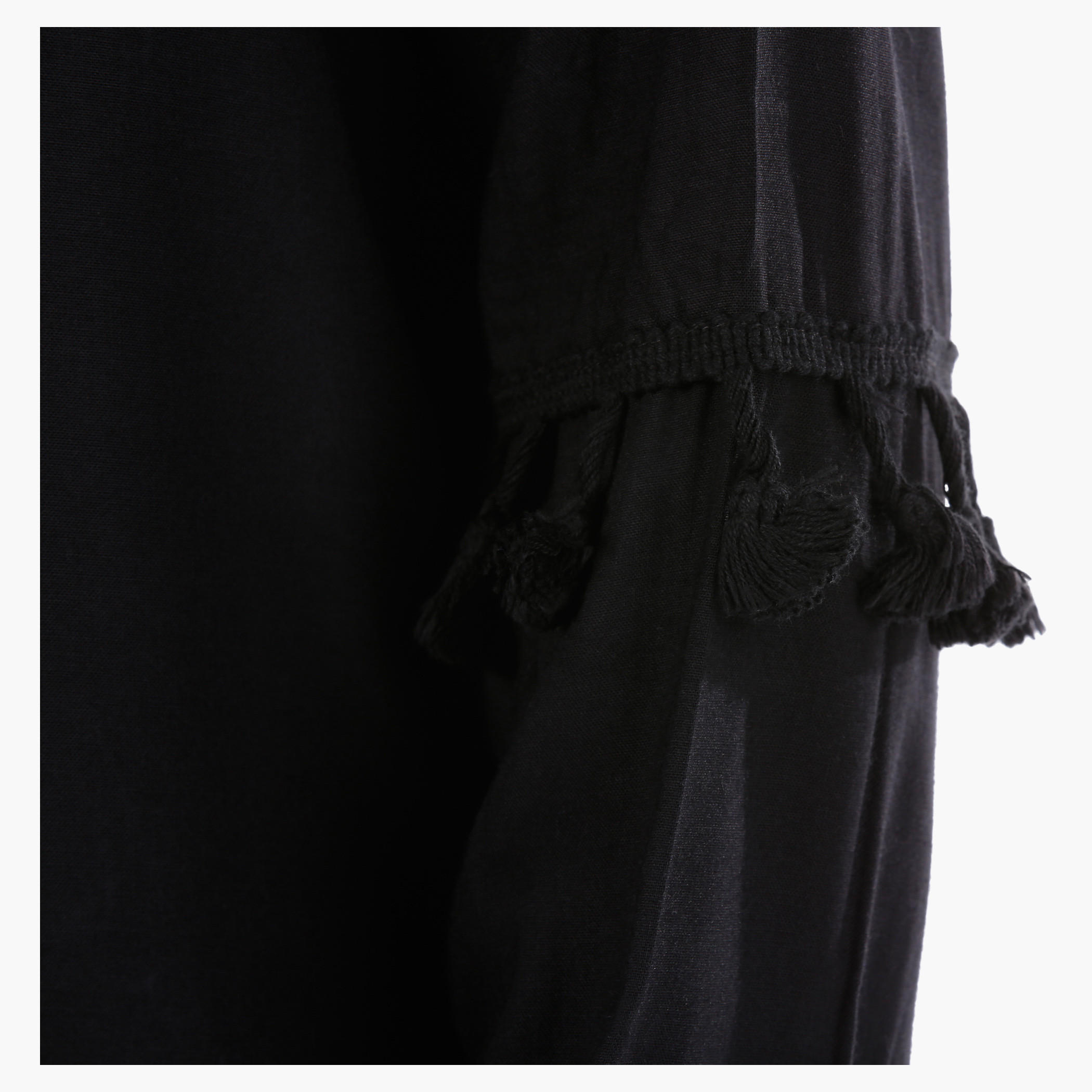 Long Collared Shirt with Pom Pom Details and Long Sleeves in Regular Fit-women-clothing-shirtsandblouses-blouses-image-4