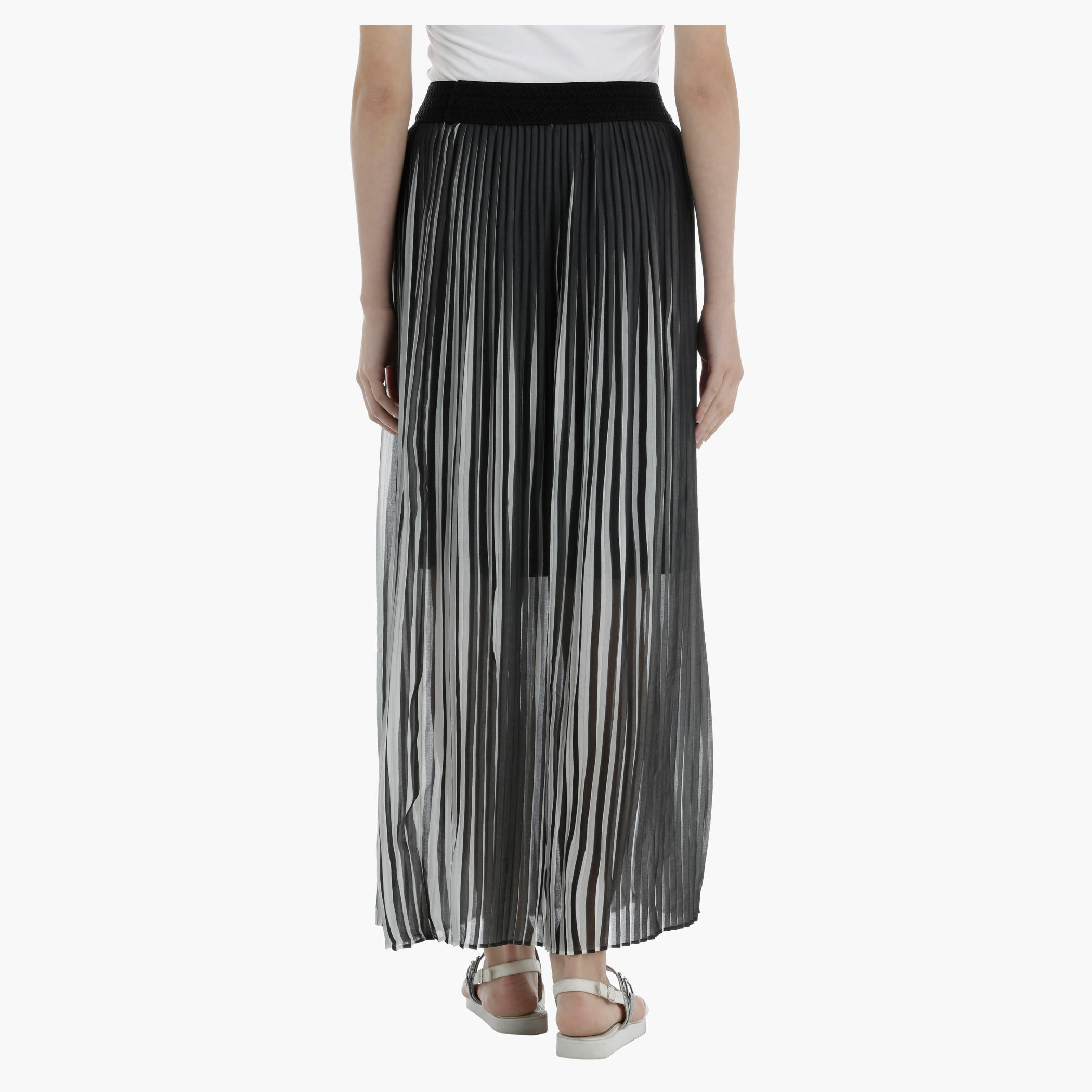 Pleated Maxi Skirt with Elasticised Waistband-women-clothing-bottoms-skirts-image-2