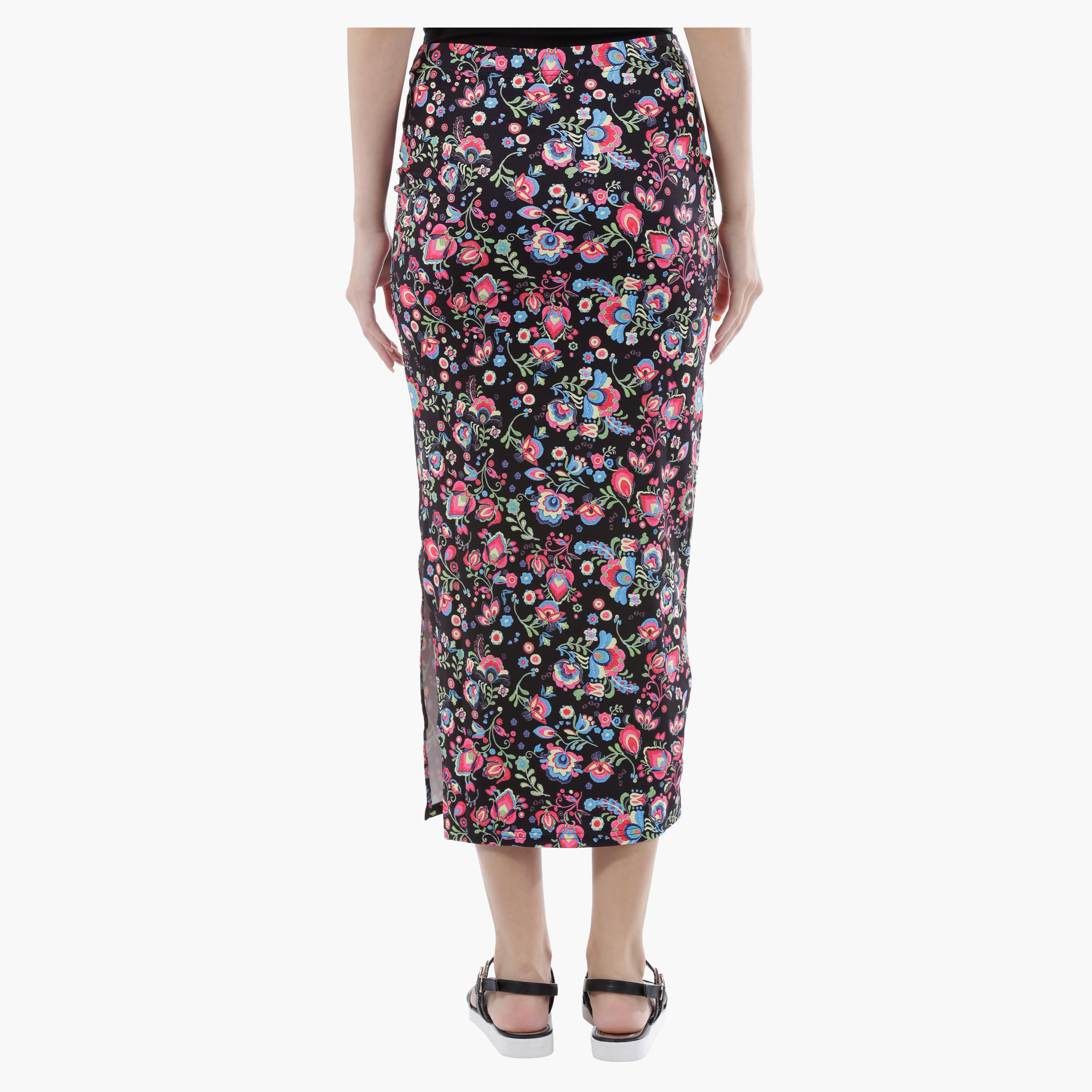 Printed Midi Column Skirt in Regular Fit-women-clothing-bottoms-skirts-image-4