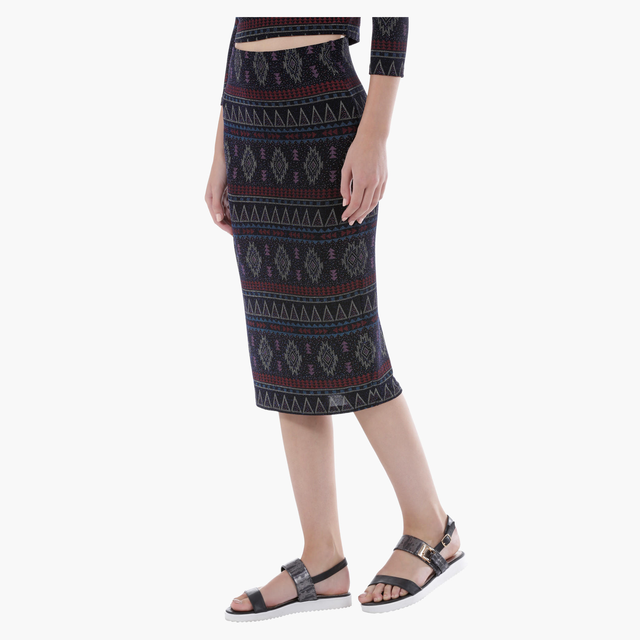 Printed Pencil Skirt in Regular Fit-women-clothing-bottoms-skirts-image-3