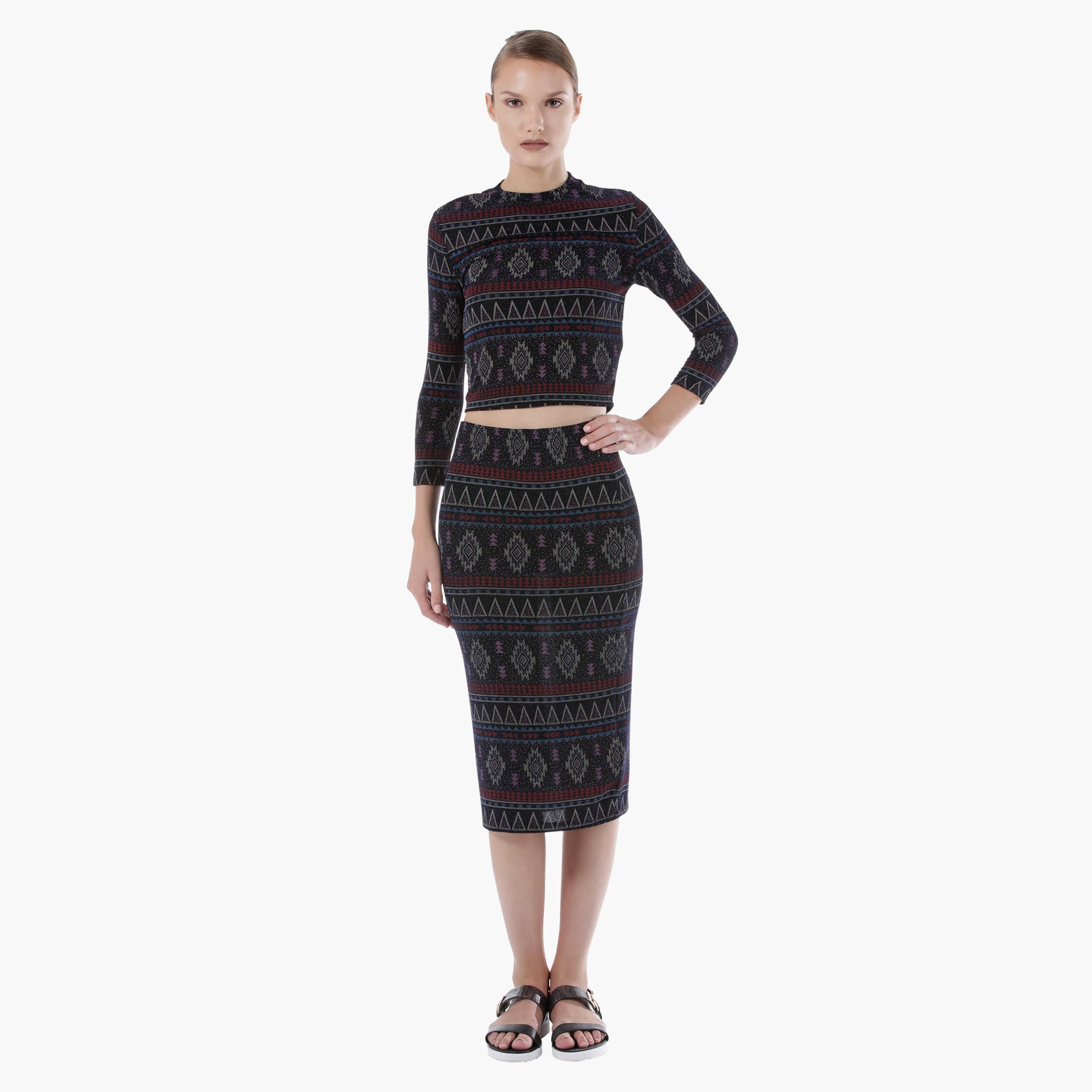 Printed Pencil Skirt in Regular Fit-women-clothing-bottoms-skirts-image-5
