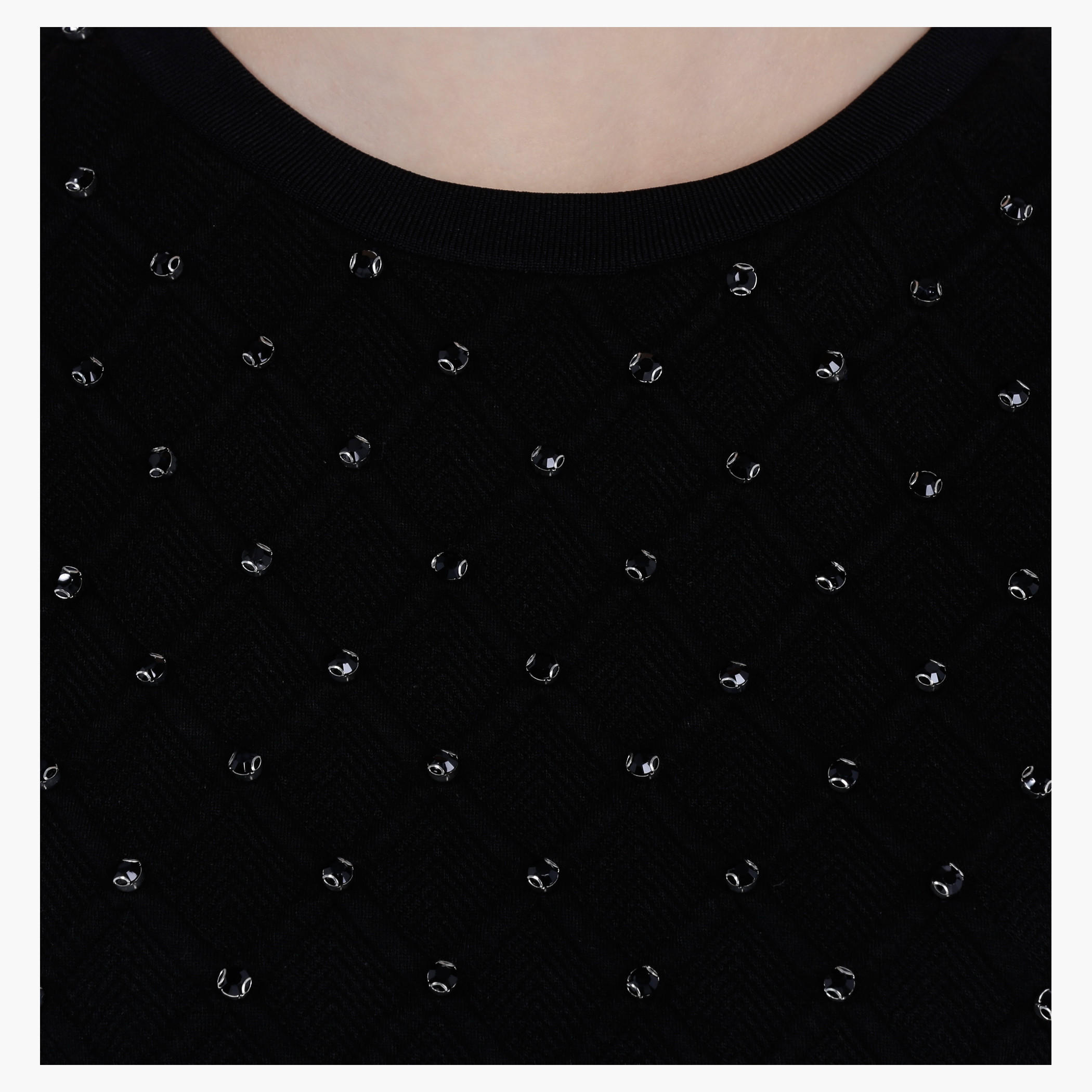 Quilted Sweatshirt with Embellishments and Long Sleeves-women-winterwear-hoodiesandsweatshirts-sweatshirts-image-4