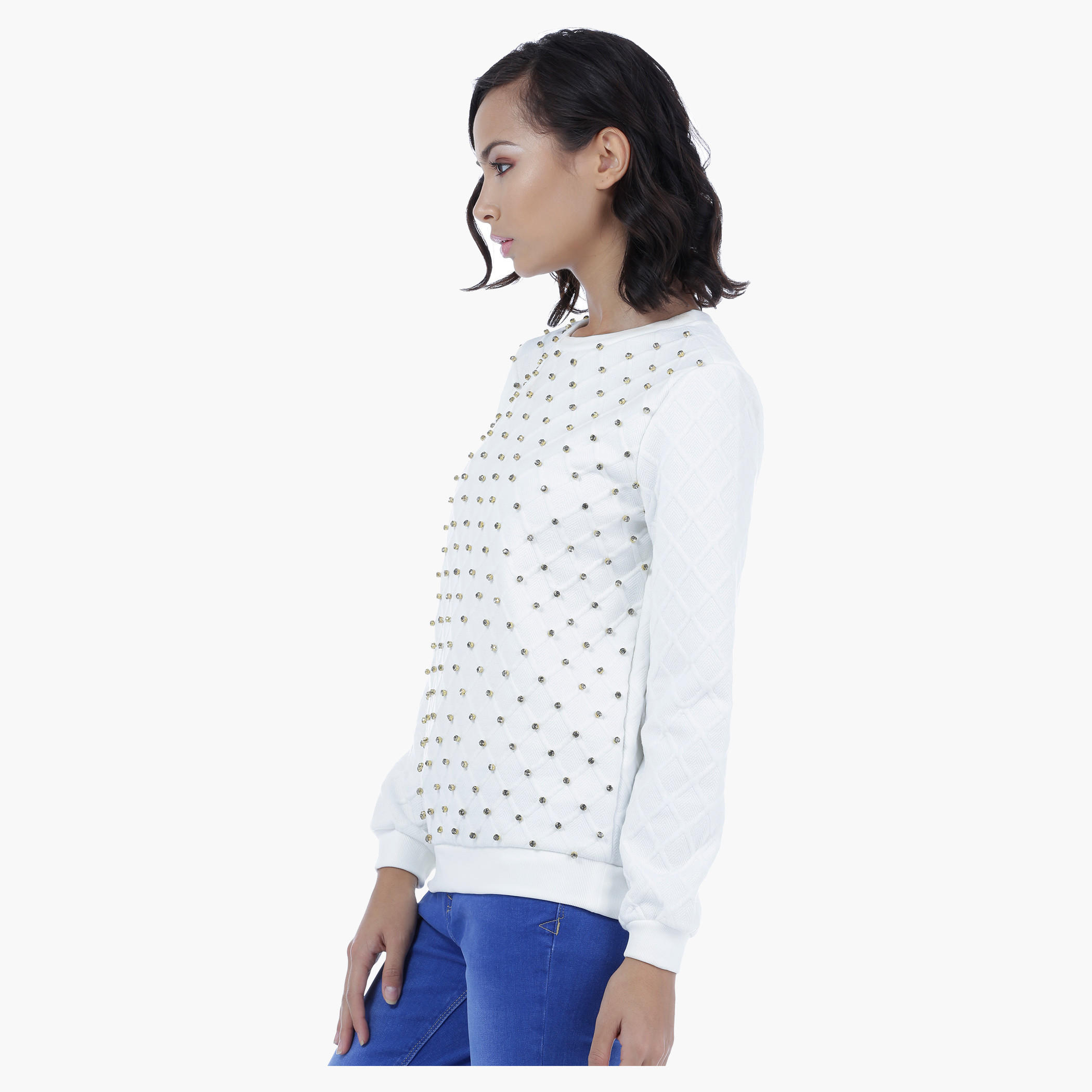 Embellished Sweat Top with Long Sleeves-women-winterwear-hoodiesandsweatshirts-sweatshirts-image-3