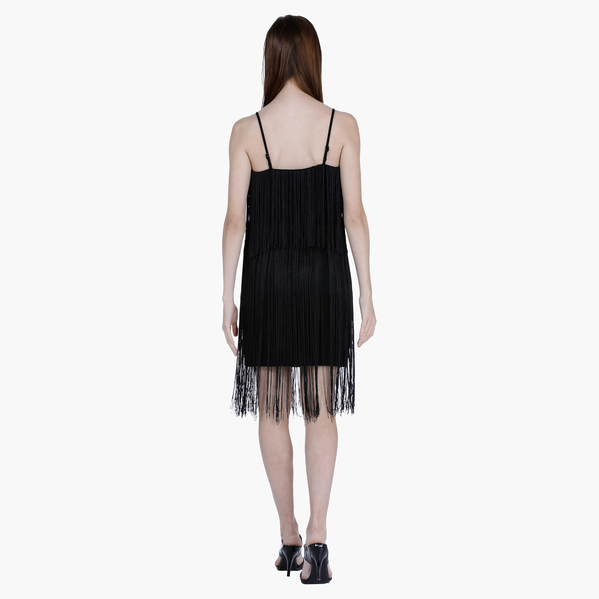 Fringed Shift Dress with Spaghetti Straps-women-clothing-dresses-image-3