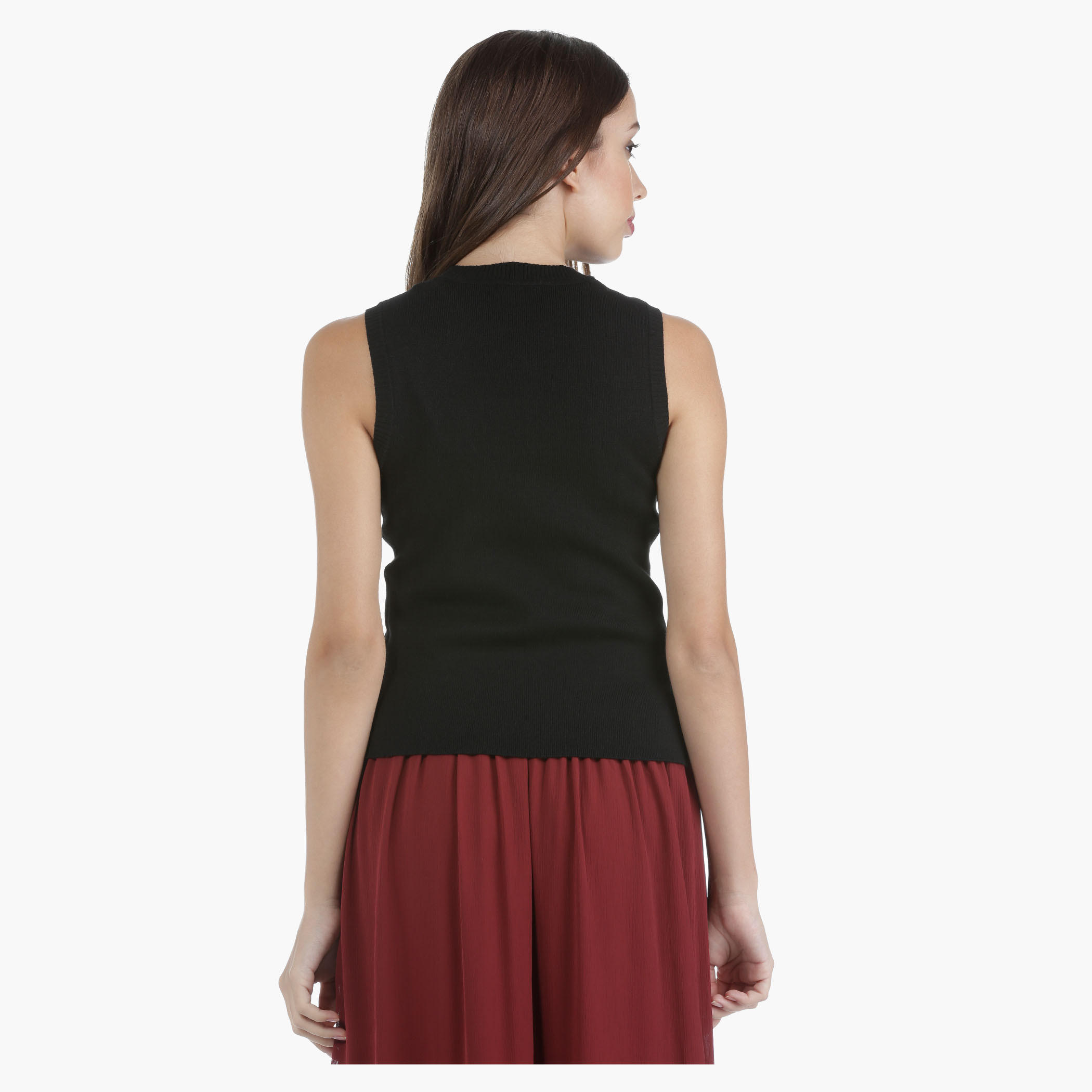 Knit Tank Top in Regular Fit-women-clothing-tshirts-image-2
