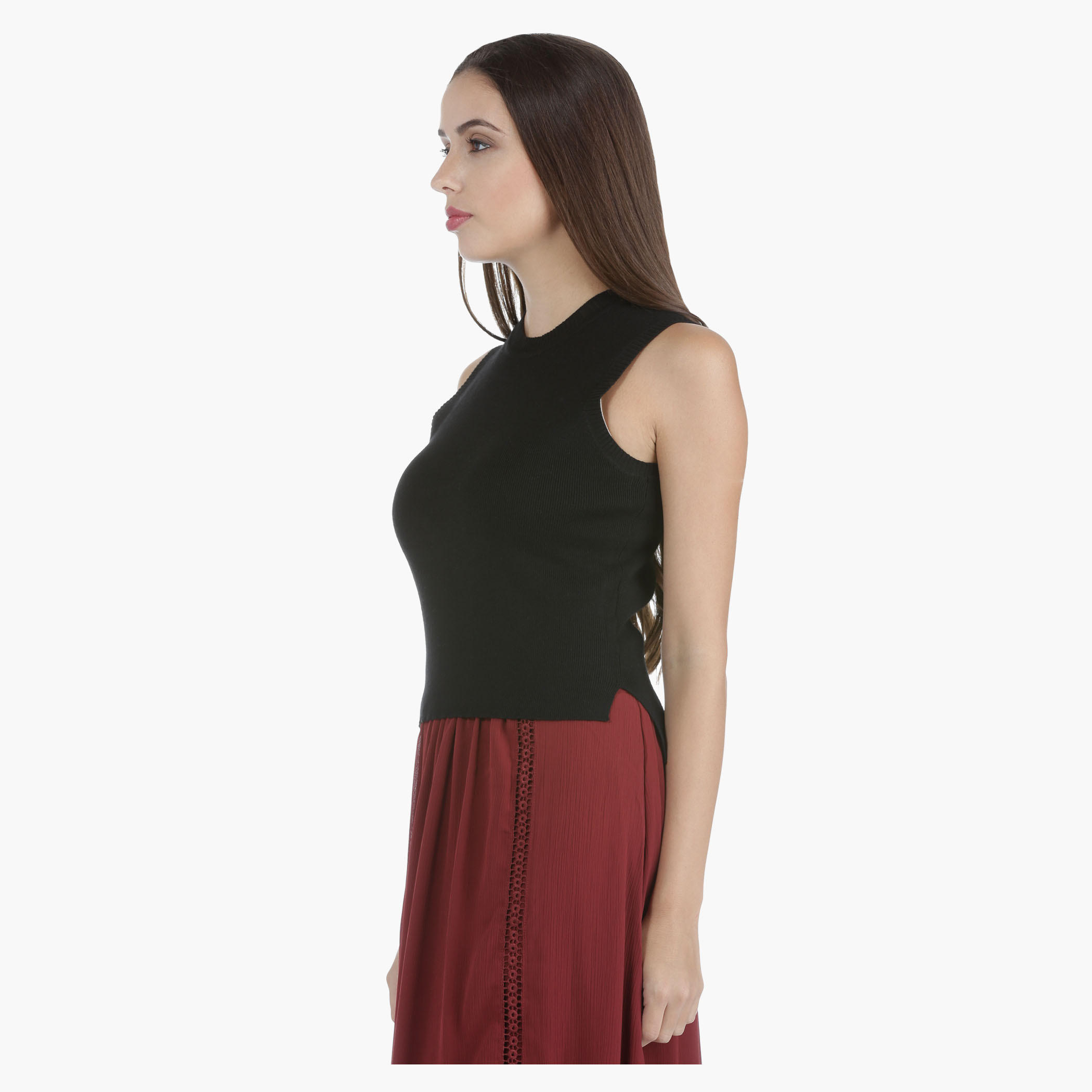 Knit Tank Top in Regular Fit-women-clothing-tshirts-image-3