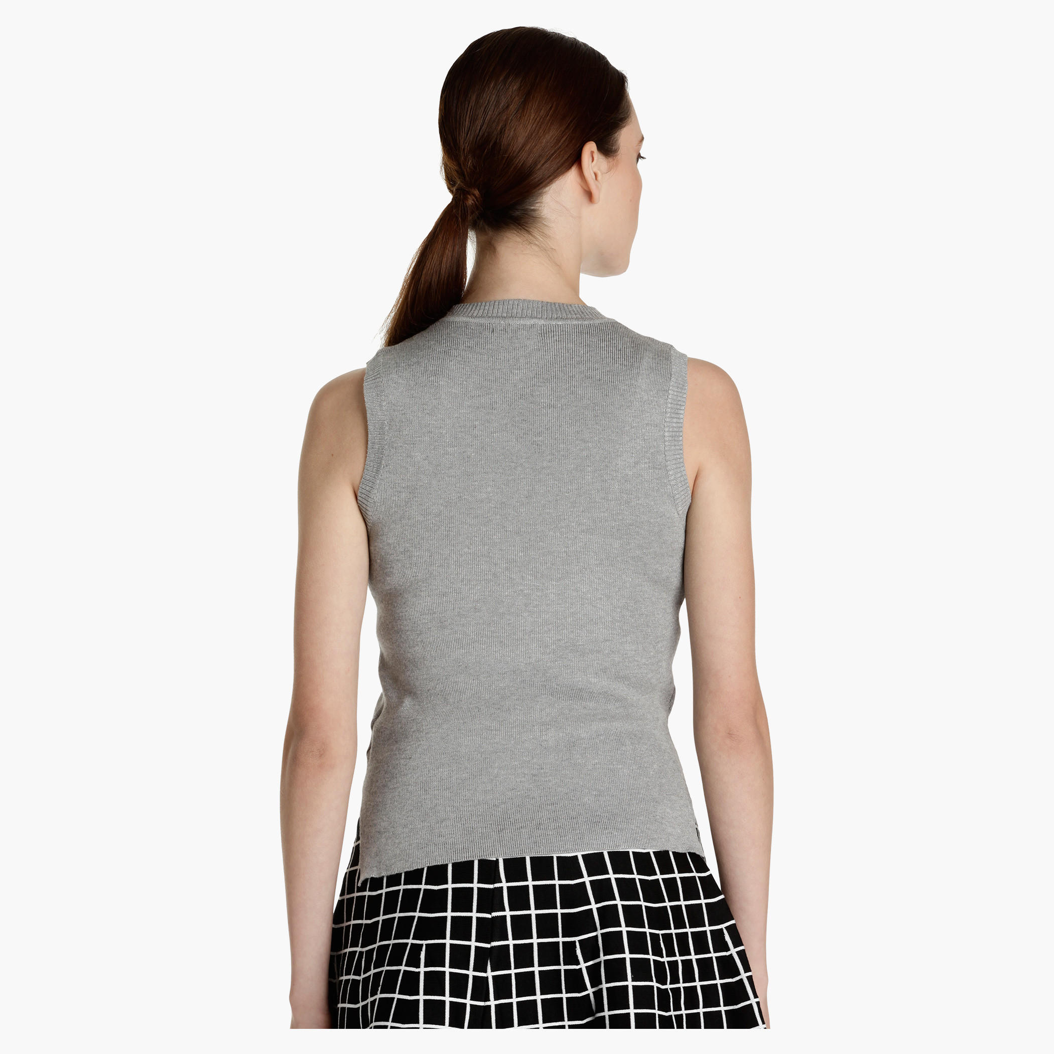 Sleeveless Knitted Top with High Low Hem-women-clothing-tshirts-image-7