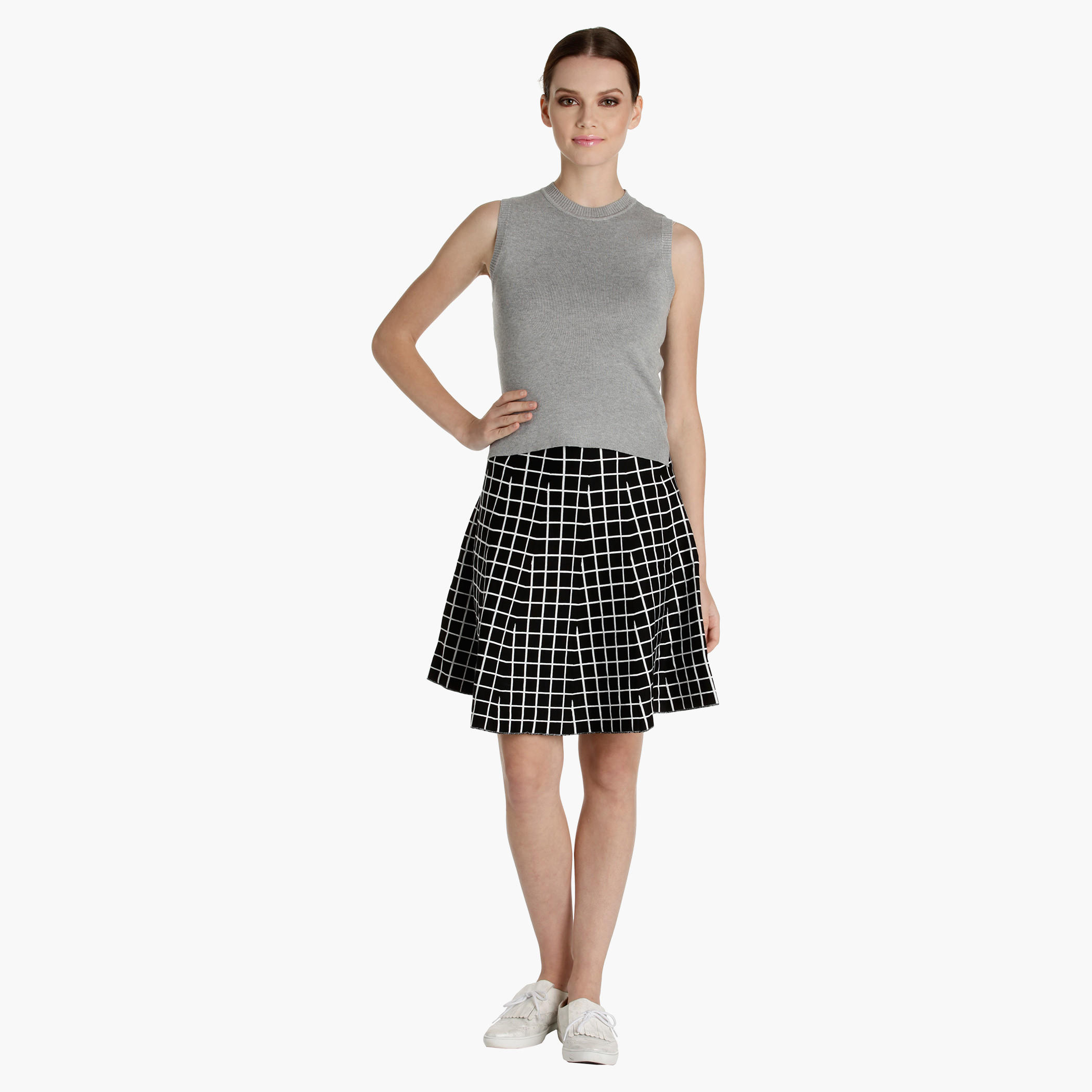 Sleeveless Knitted Top with High Low Hem-women-clothing-tshirts-image-10