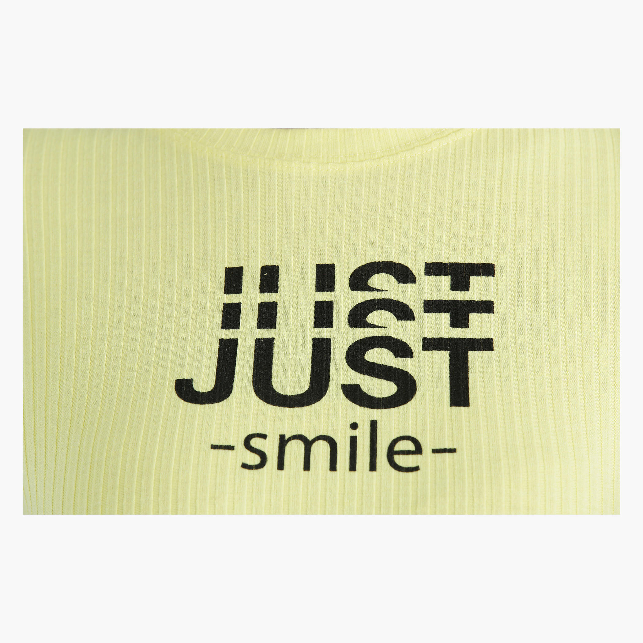 Graphic Ribbed T-Shirt with Round Neck and Short Sleeves in Regular Fit-women-clothing-tshirts-image-4