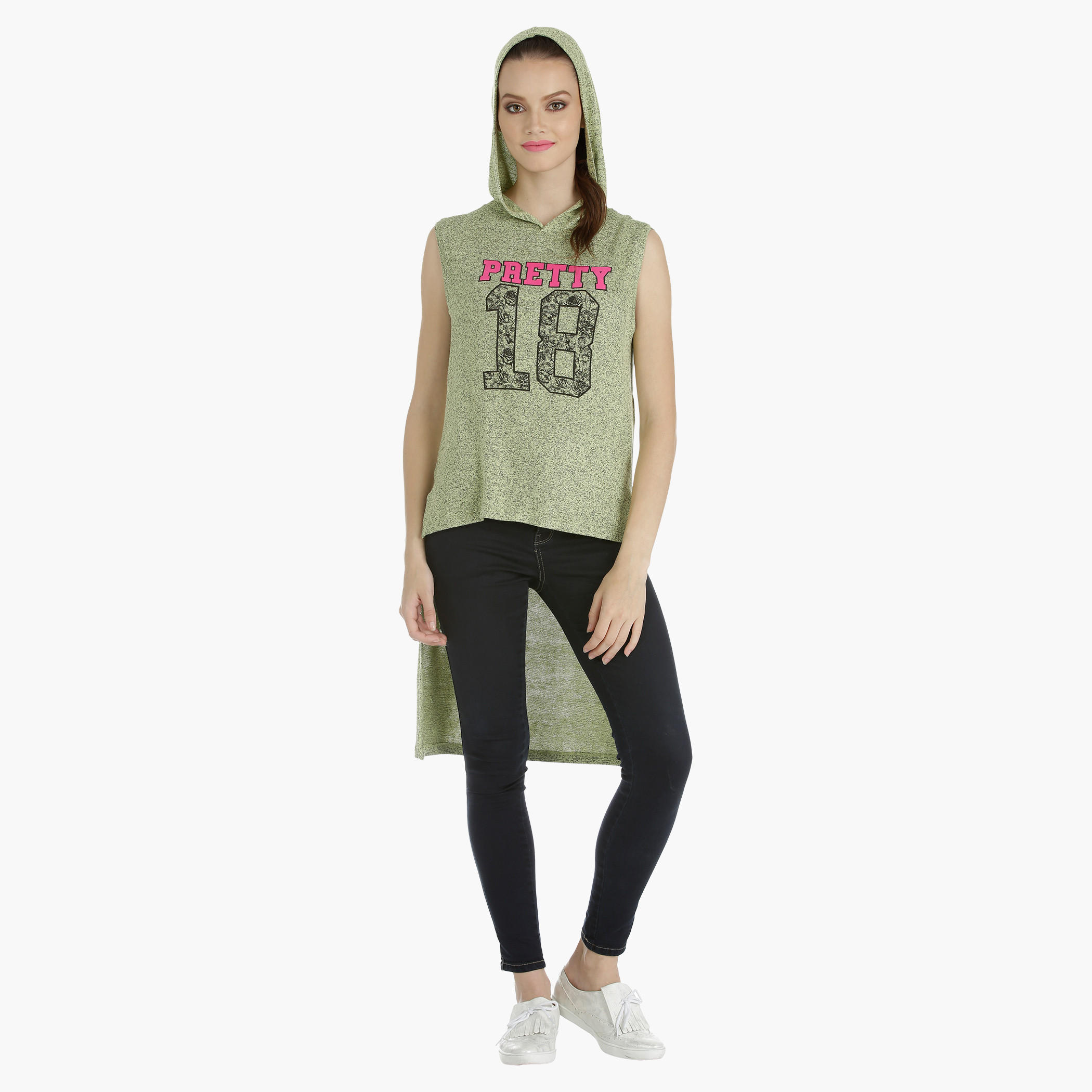 Sleeveless High Low Sweatshirt with Hood-women-winterwear-hoodiesandsweatshirts-hoodies-image-1