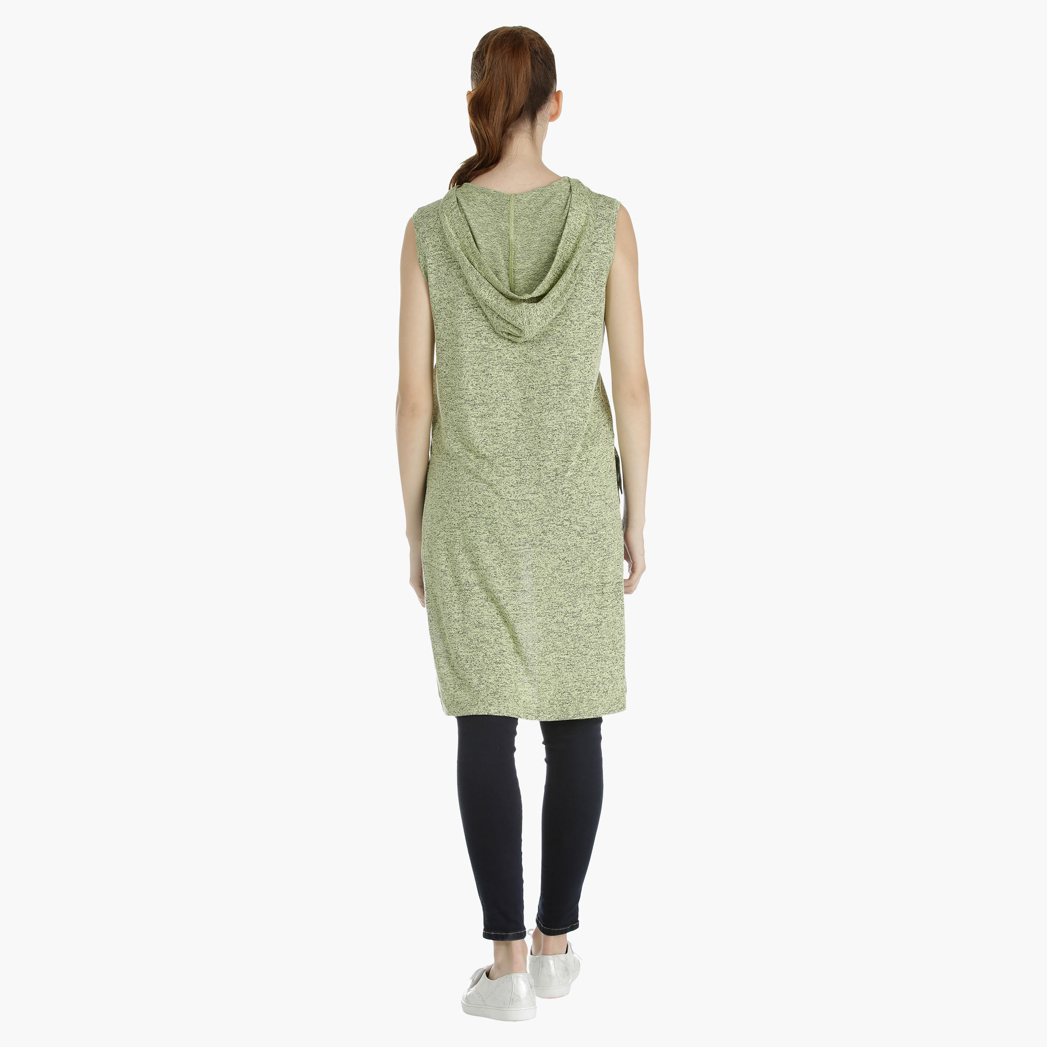 Sleeveless High Low Sweatshirt with Hood-women-winterwear-hoodiesandsweatshirts-hoodies-image-2