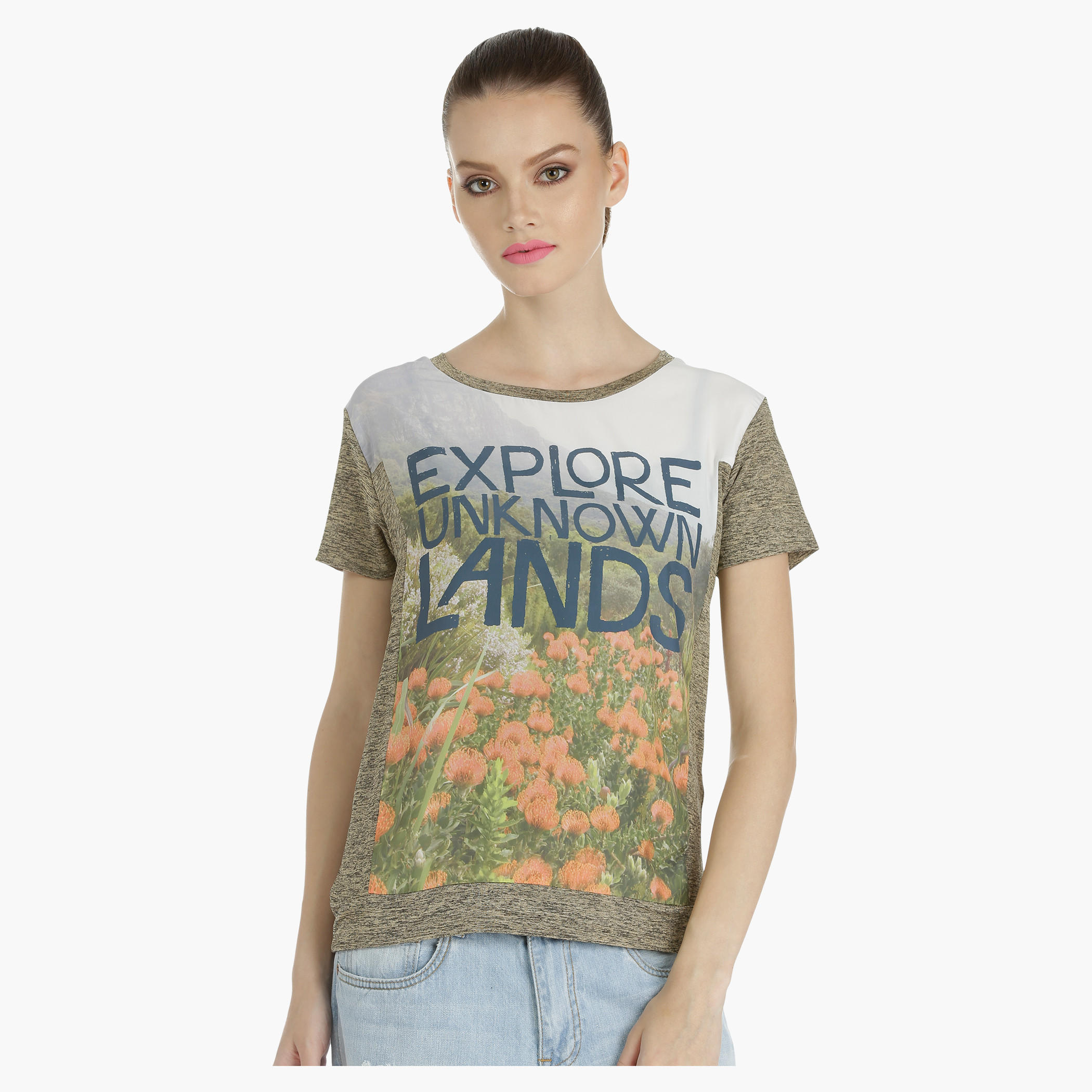 Printed T-shirt with Short Sleeves-women-clothing-tshirts-image-5
