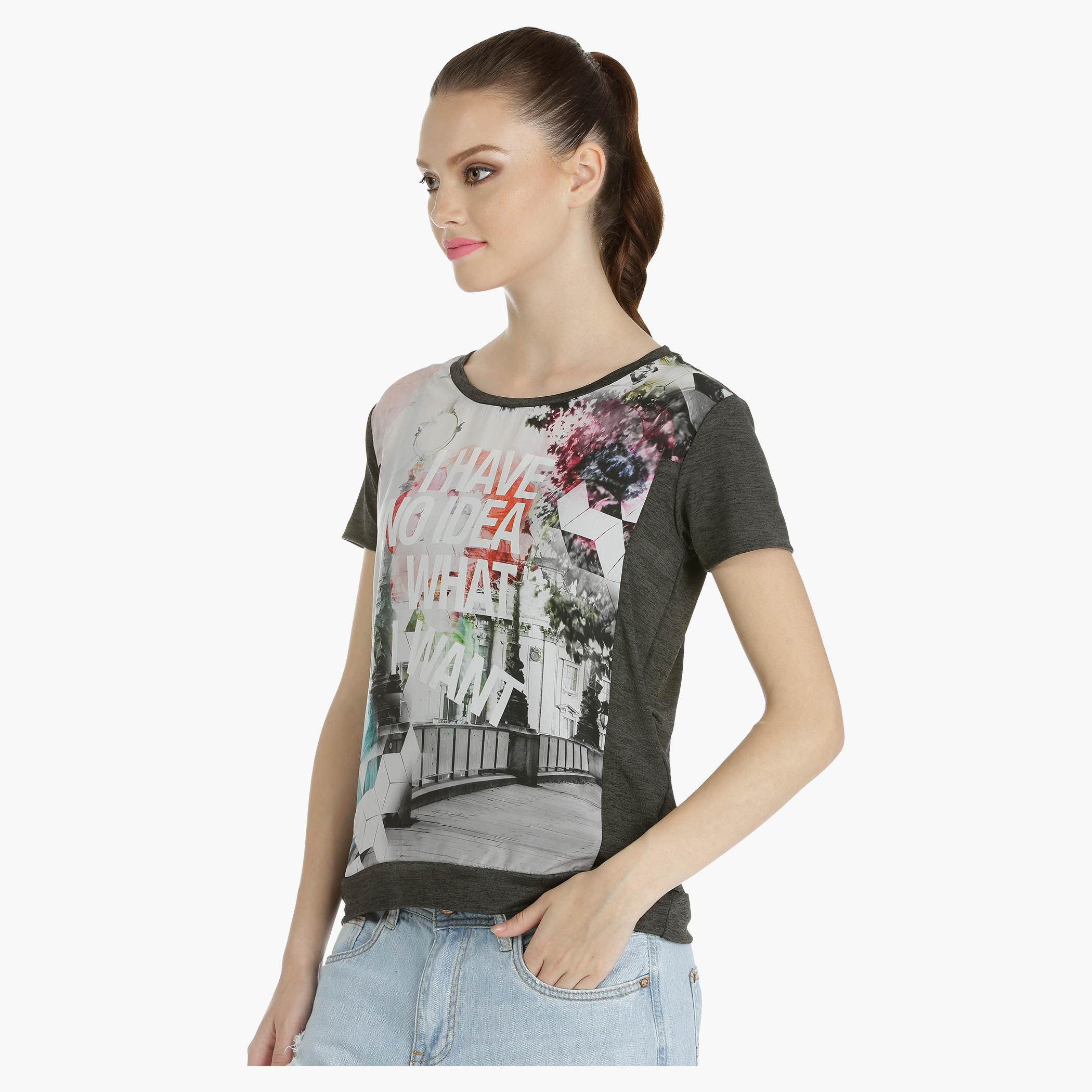 Printed T-shirt with Short Sleeves-women-clothing-tshirts-image-3