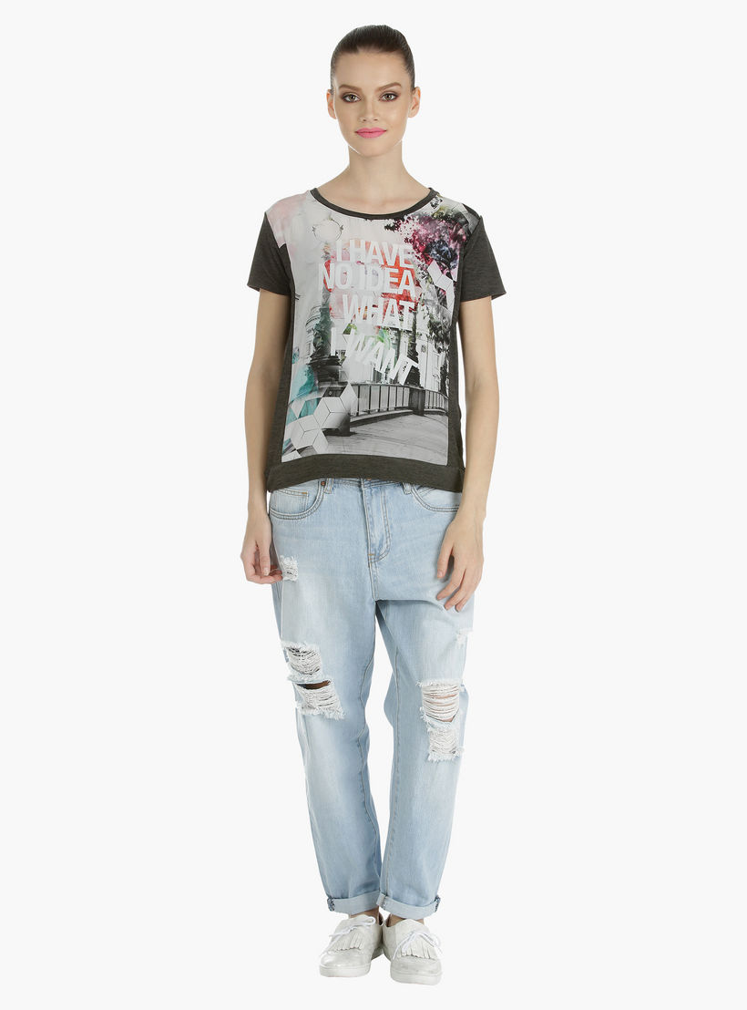 Printed T-shirt with Short Sleeves-women-clothing-tshirts-image-1