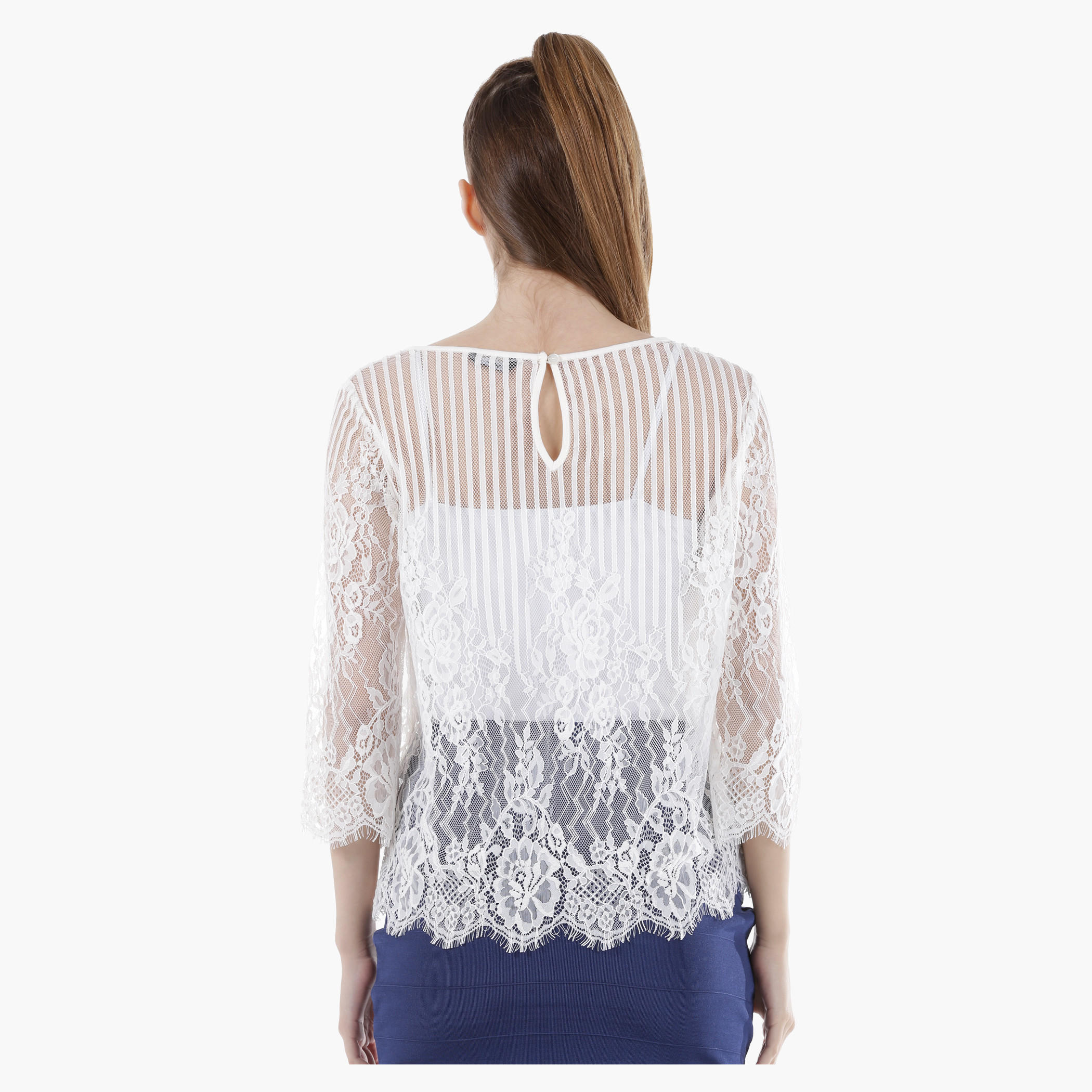 Long-Sleeved Sweatshirt with 3D Trims in Regular Fit-women-clothing-shirtsandblouses-blouses-image-2