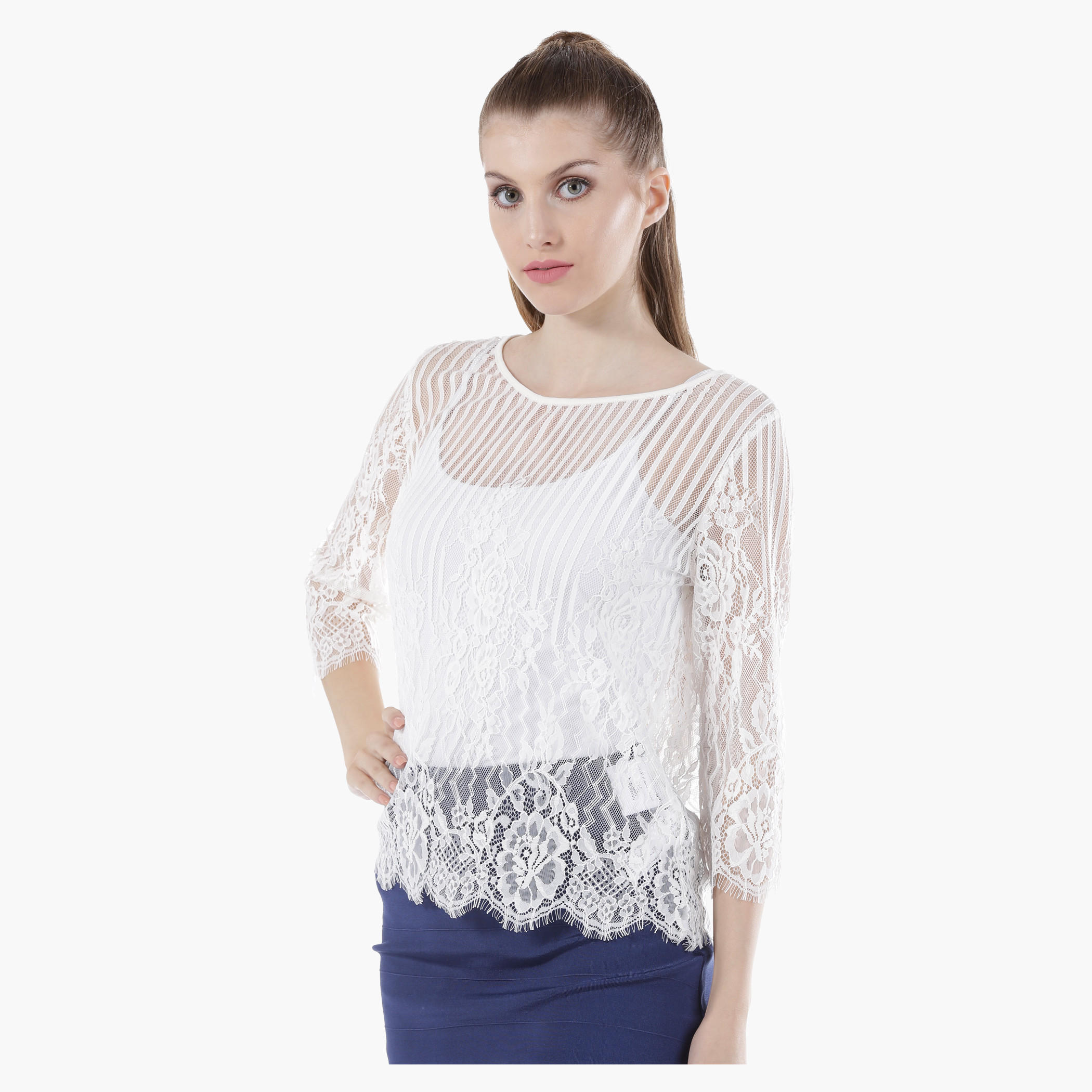 Long-Sleeved Sweatshirt with 3D Trims in Regular Fit-women-clothing-shirtsandblouses-blouses-image-3