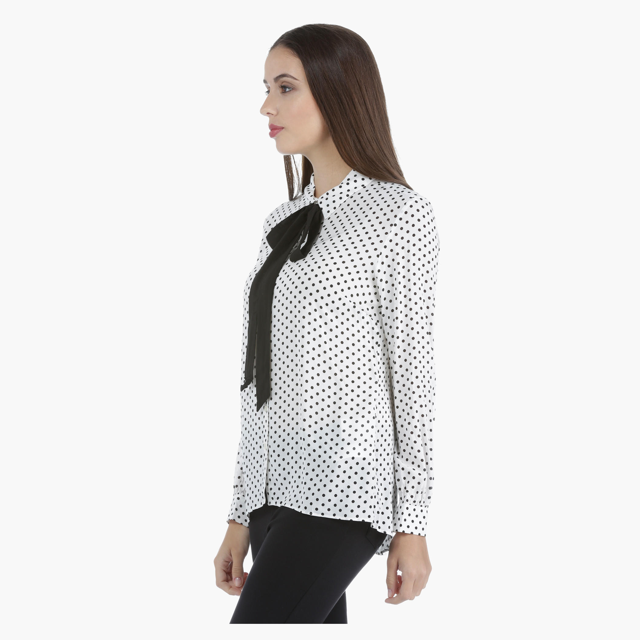 Printed Shirt with Collar Neck and Long Sleeves in Regular Fit-women-clothing-shirtsandblouses-blouses-image-3