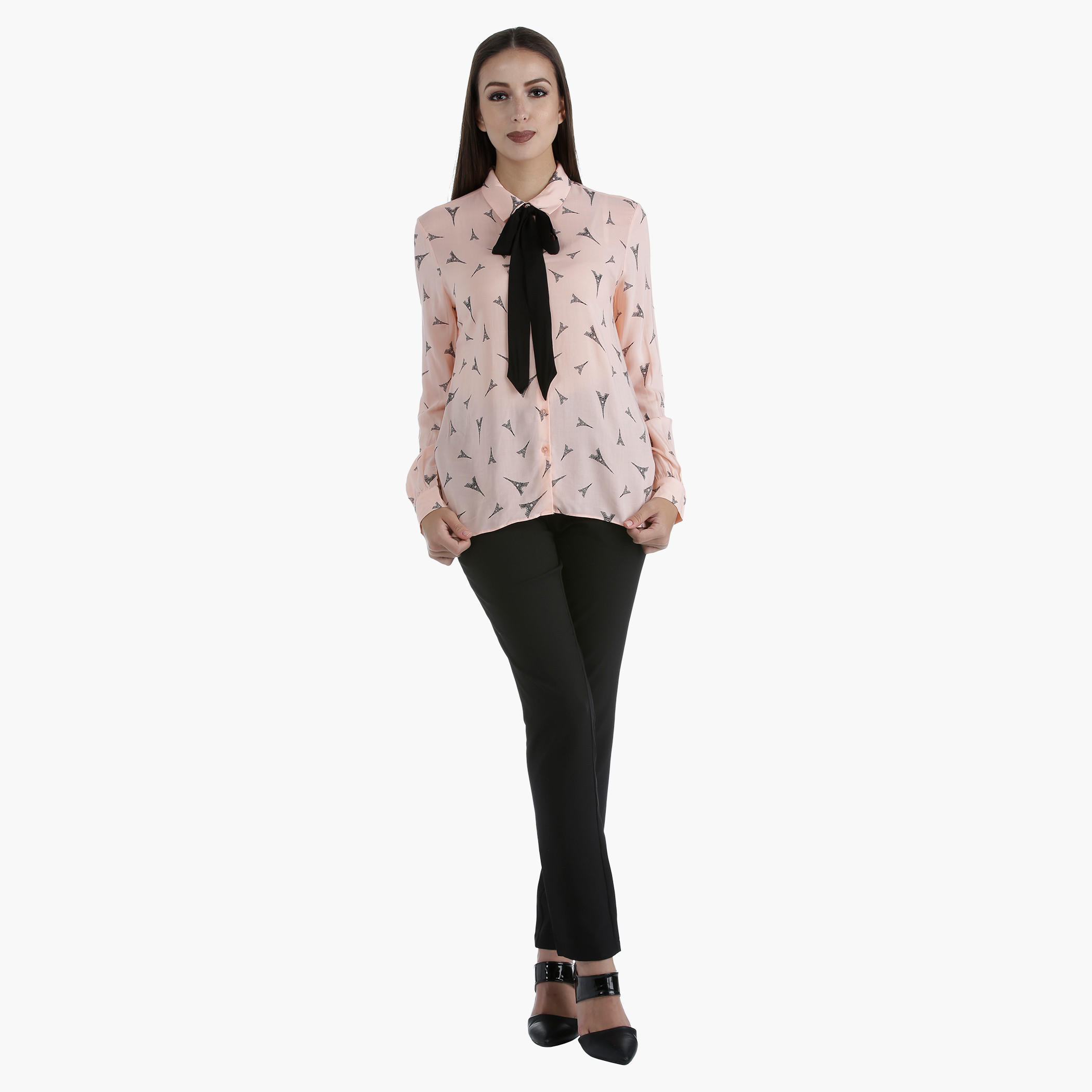 Printed Shirt with Collar Neck and Long Sleeves in Regular Fit-women-clothing-shirtsandblouses-blouses-image-10