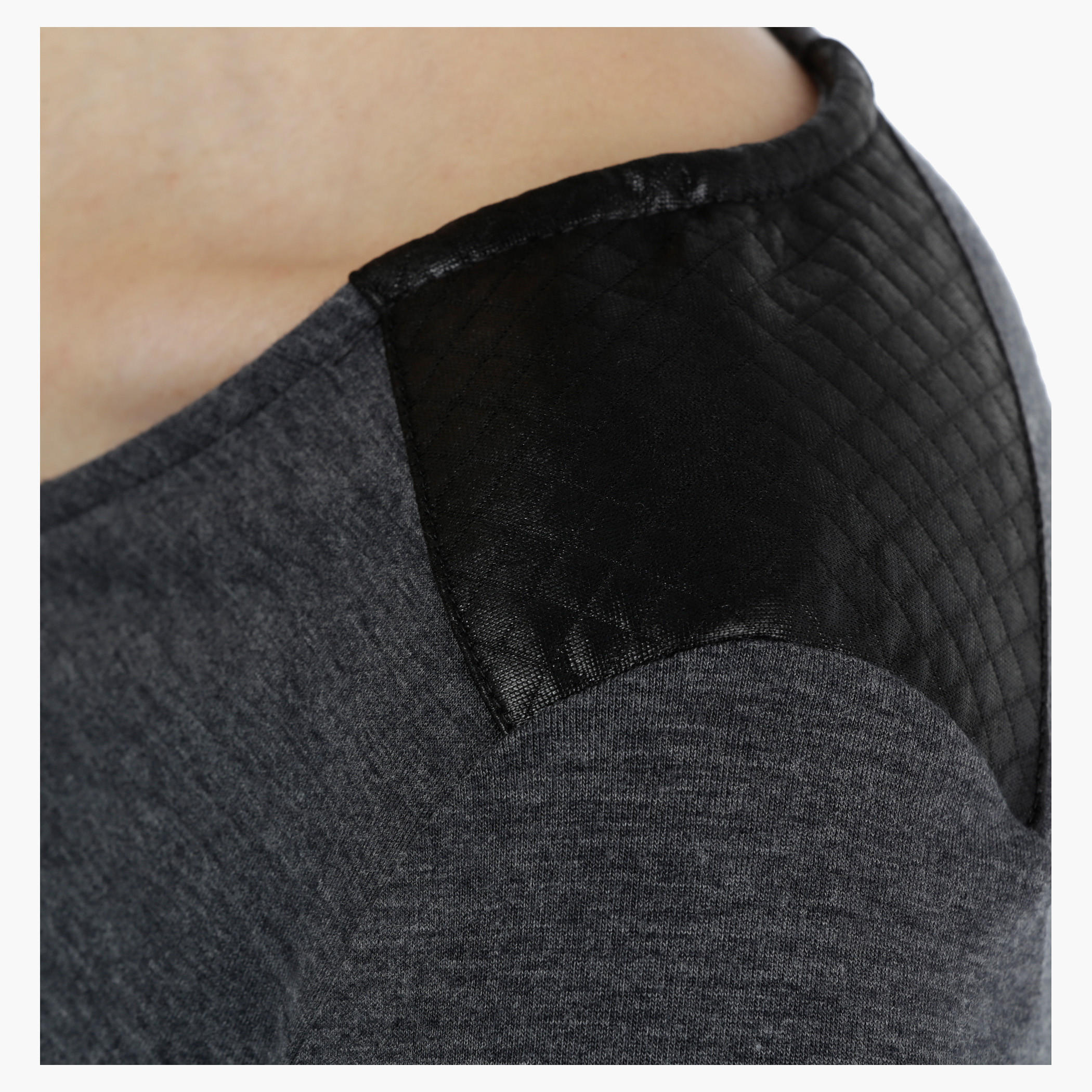 V-neck Tunic Top with PU Panel-women-clothing-shirtsandblouses-blouses-image-4