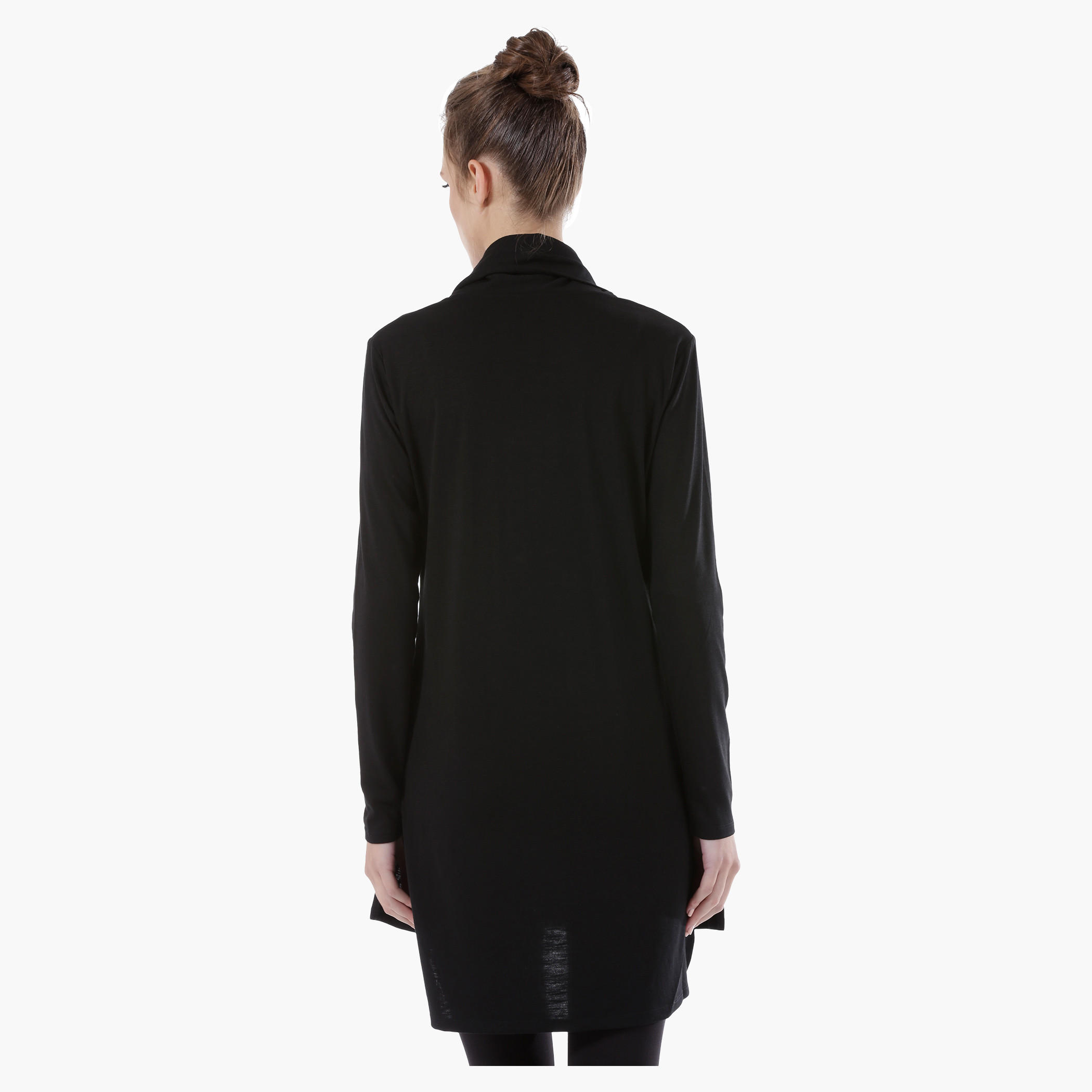 Cowl Neck Top with Long Sleeves and High-Low Hem-women-clothing-shirtsandblouses-blouses-image-2