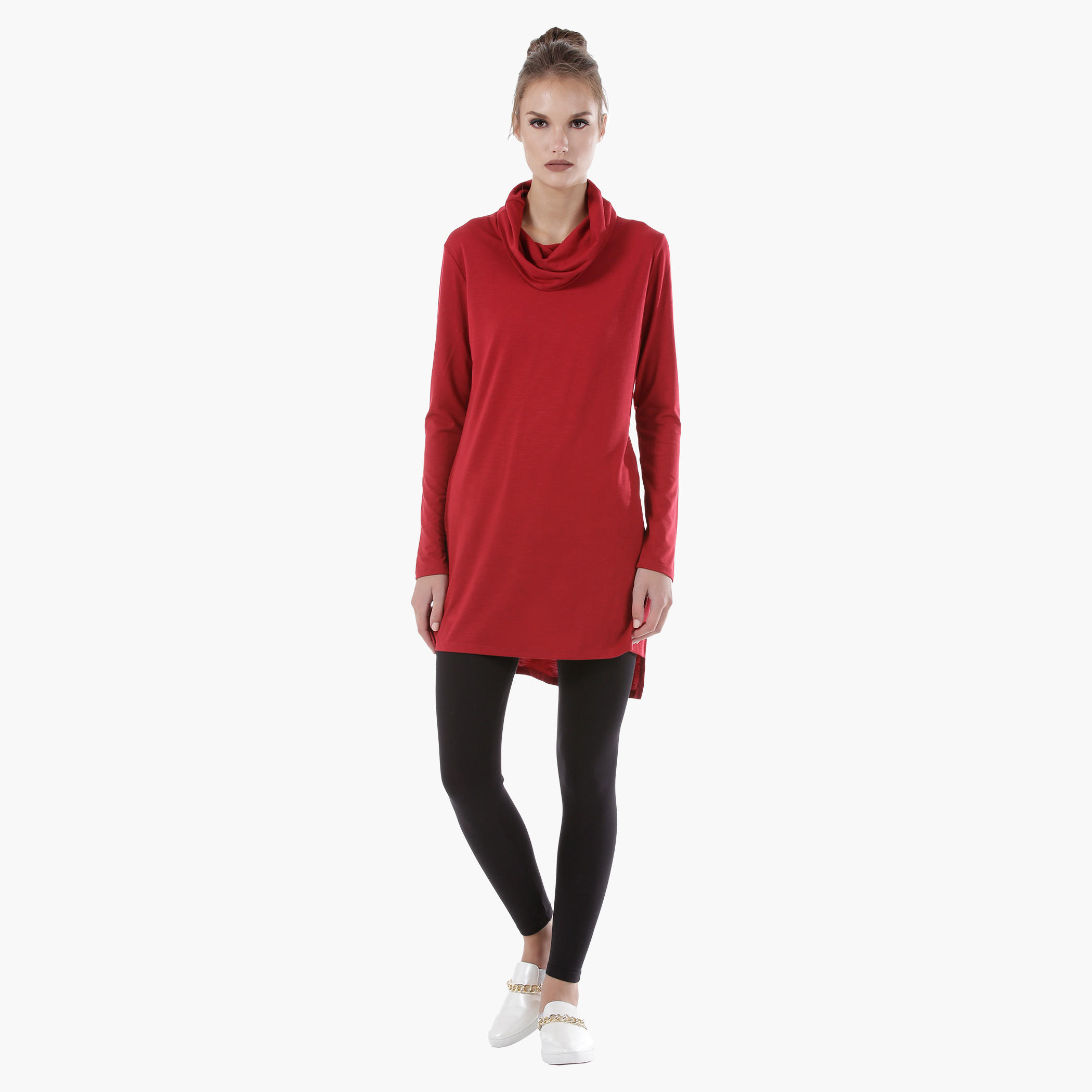 Cowl Neck Top with Long Sleeves and High-Low Hem-women-clothing-shirtsandblouses-blouses-image-10