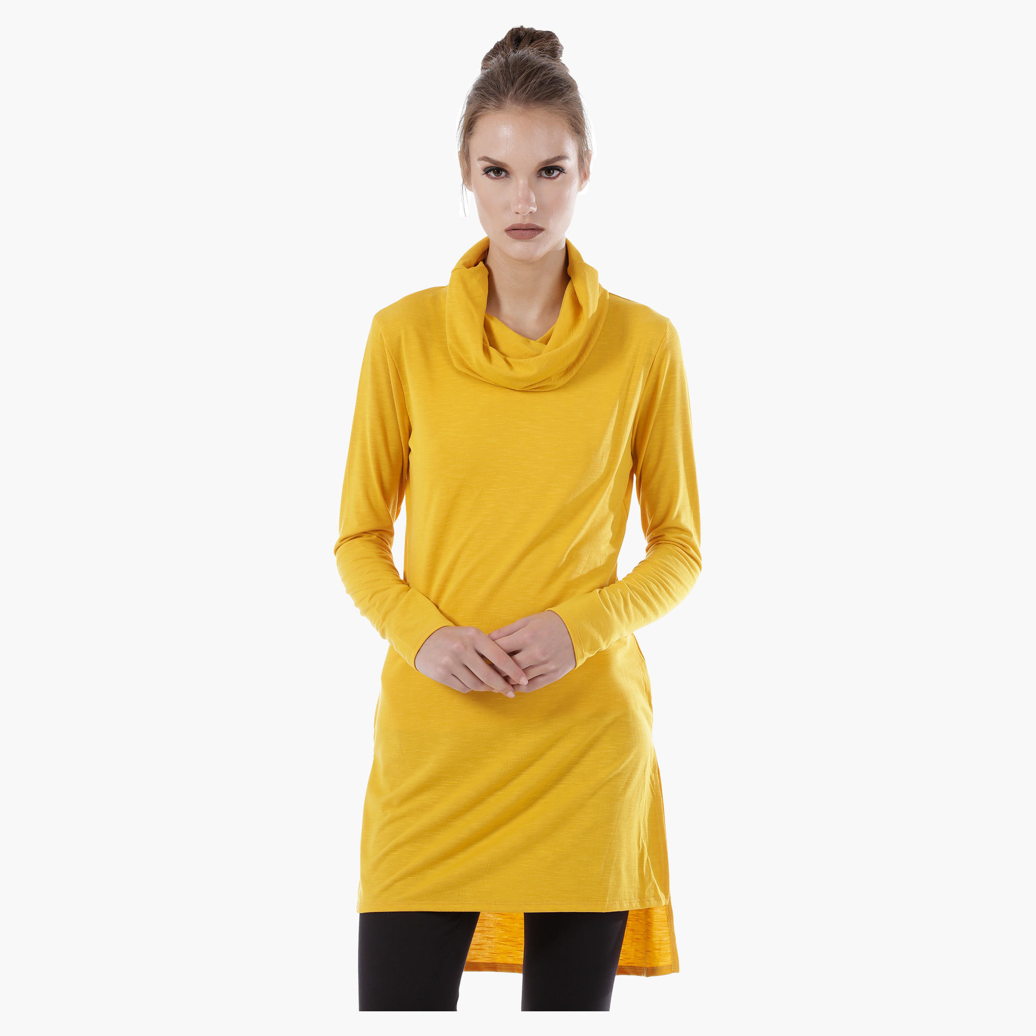 Cowl Neck Top with Long Sleeves and High-Low Hem-women-clothing-shirtsandblouses-blouses-image-11