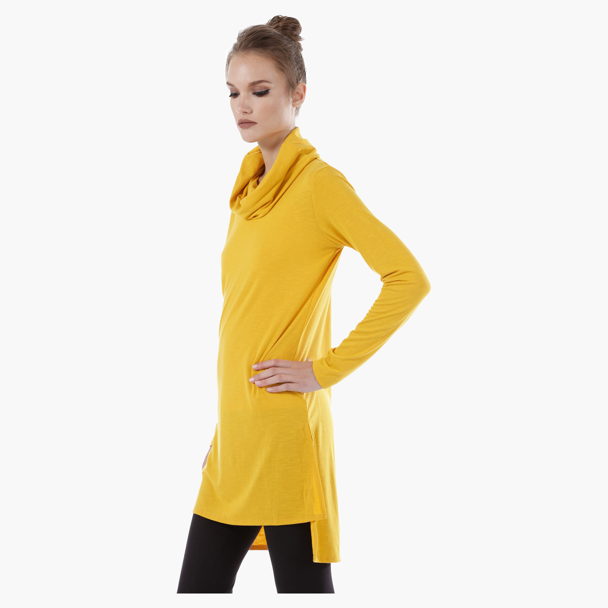 Cowl Neck Top with Long Sleeves and High-Low Hem-women-clothing-shirtsandblouses-blouses-image-13
