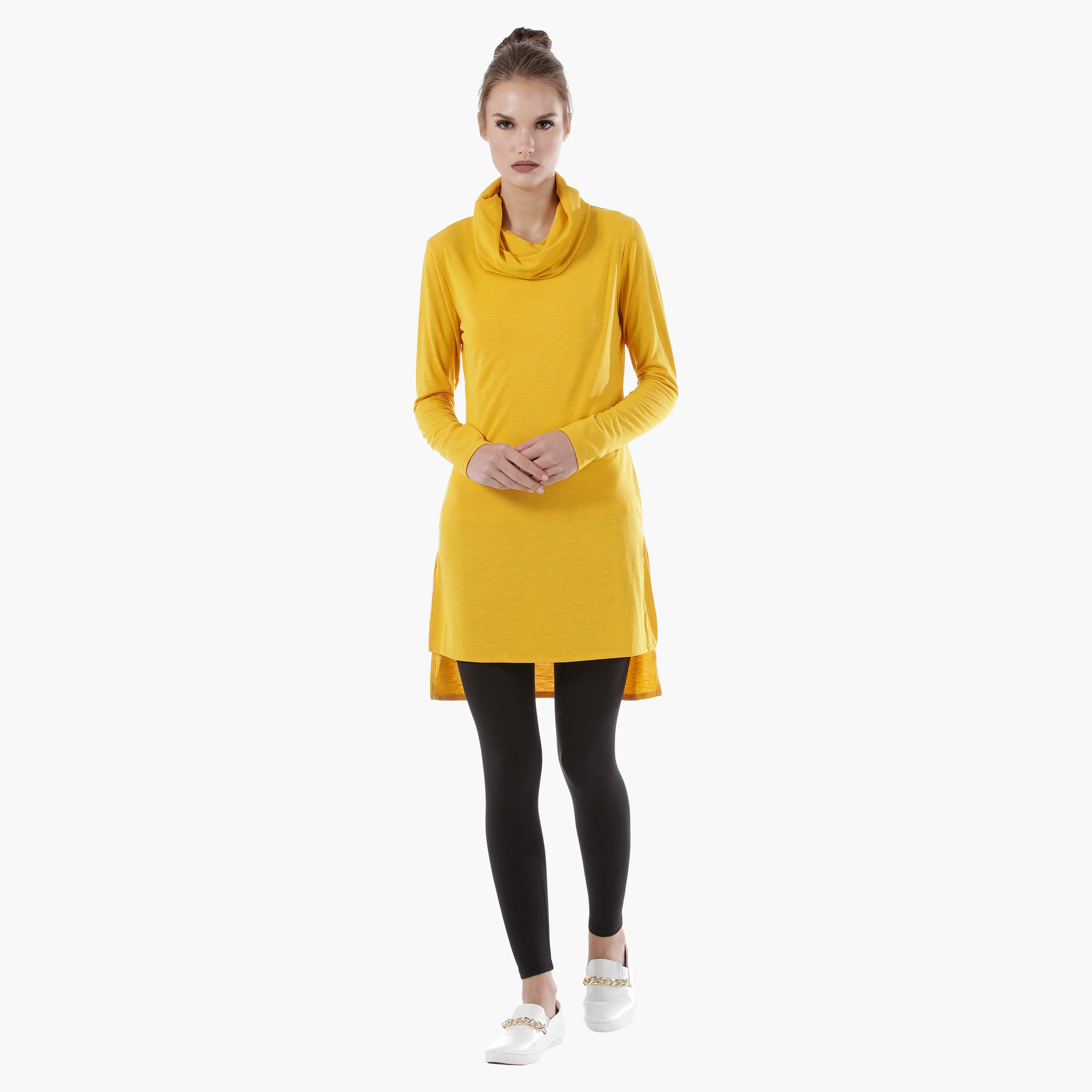 Cowl Neck Top with Long Sleeves and High-Low Hem-women-clothing-shirtsandblouses-blouses-image-15