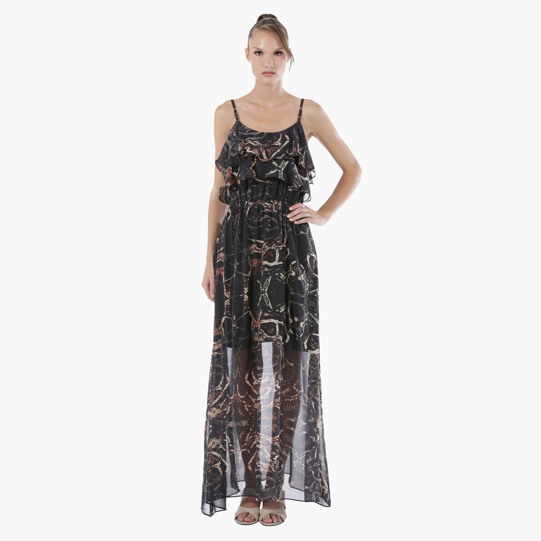 Layered Maxi Dress with Print in Regular Fit-women-clothing-dresses-image-1