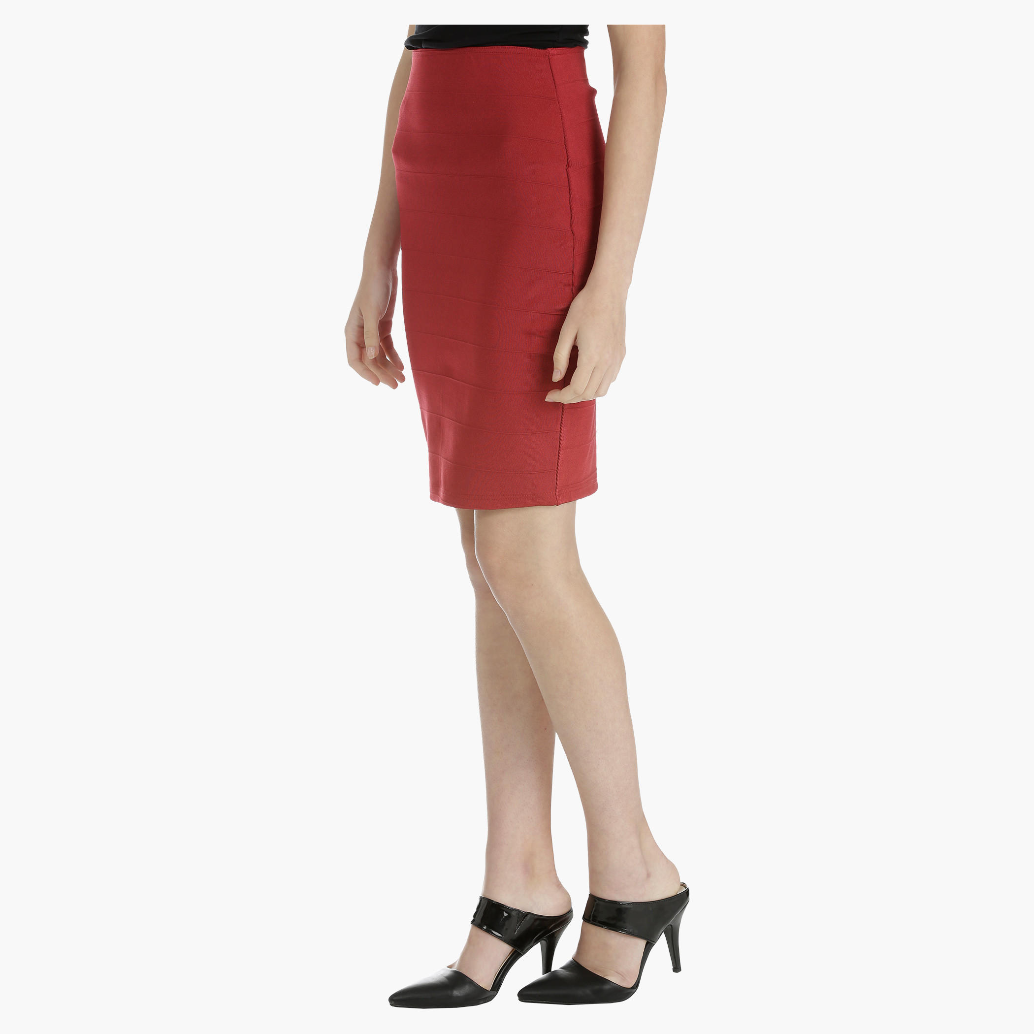 Textured Pencil Skirt-women-clothing-bottoms-skirts-image-3