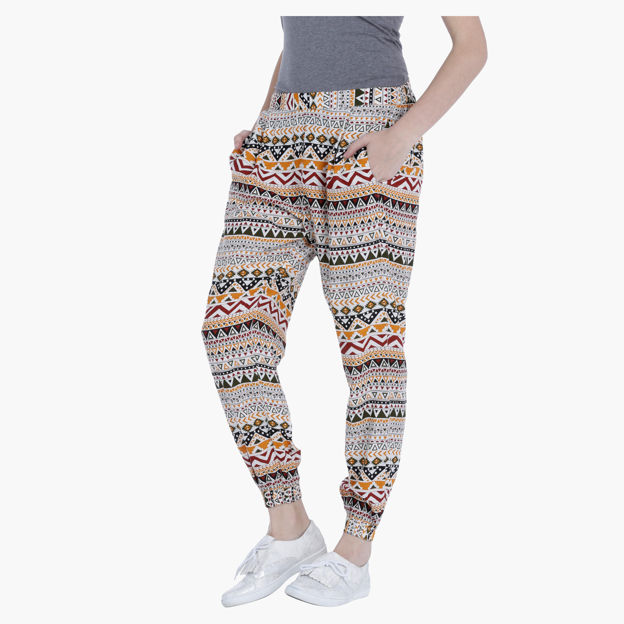Printed Trousers in Regular Fit-women-clothing-bottoms-joggers-image-3