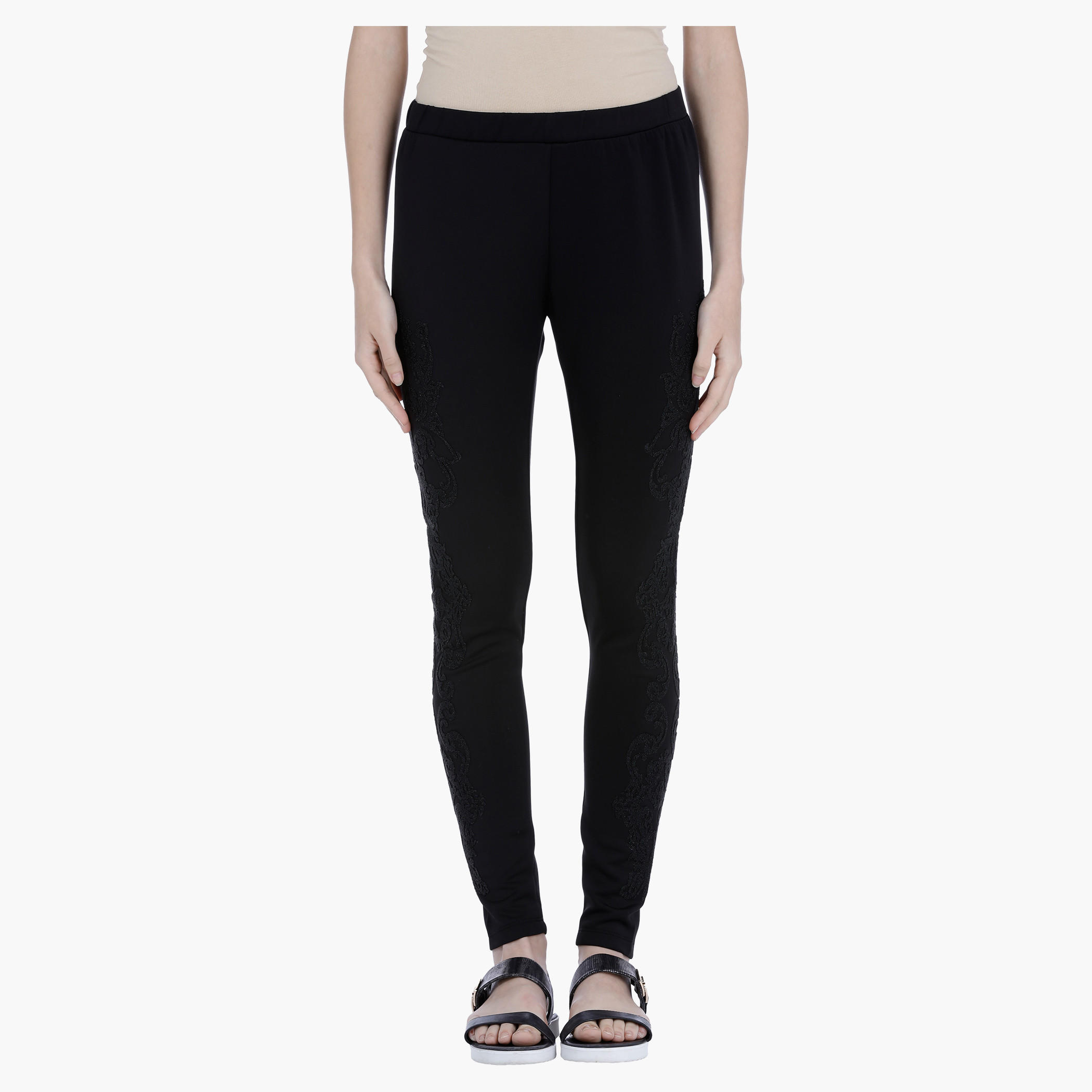 Printed Leggings with Elasticised Waistband-women-clothing-bottoms-leggings-image-5
