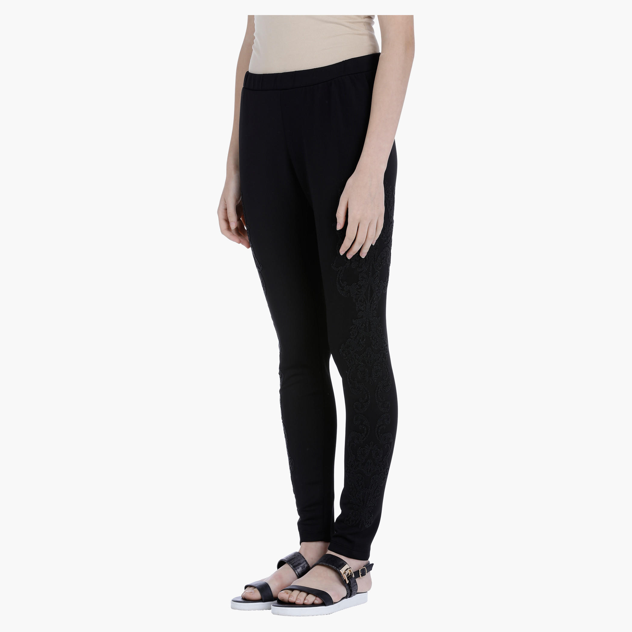 Printed Leggings with Elasticised Waistband-women-clothing-bottoms-leggings-image-3