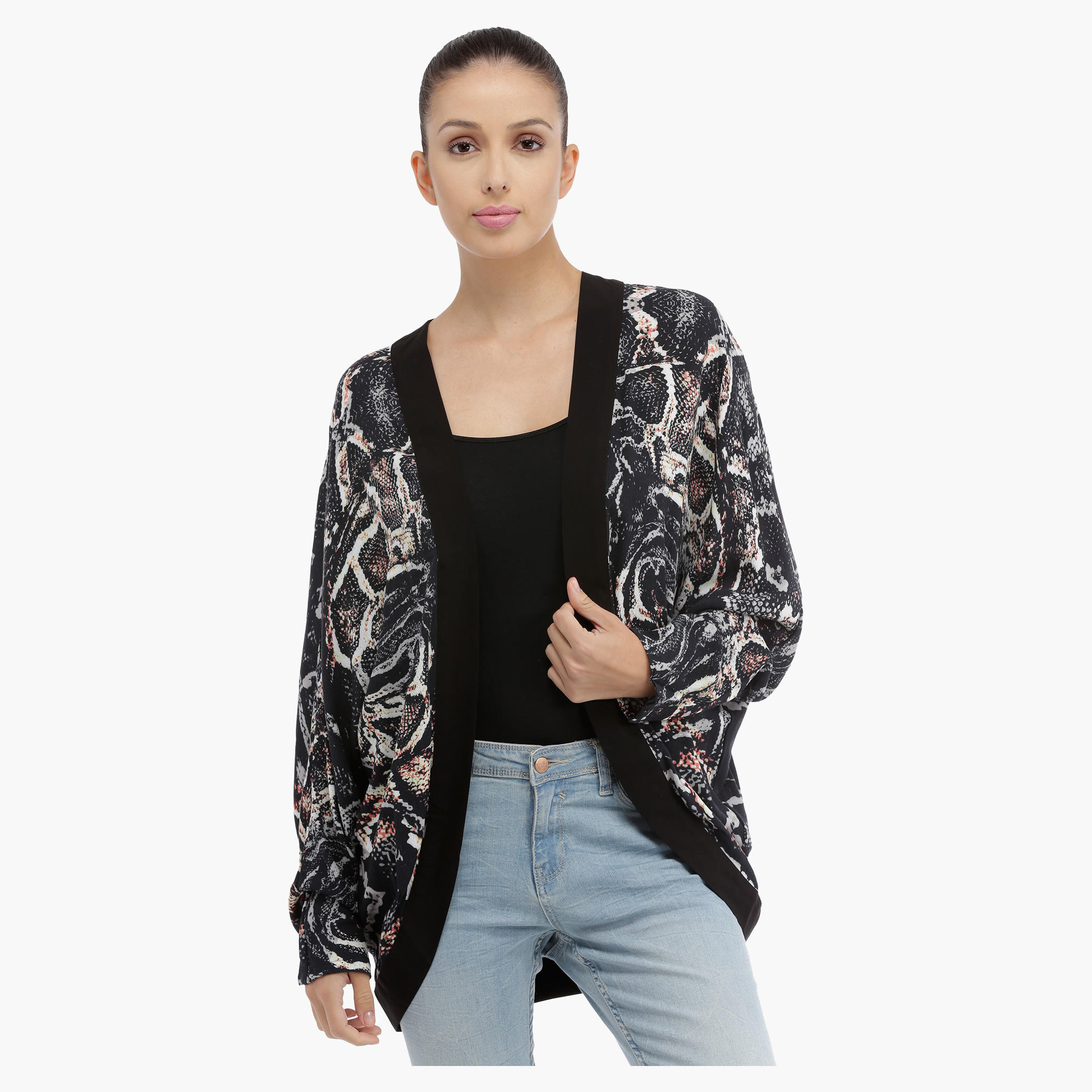 Printed Shrug with Bat Sleeves-women-winterwear-cardigansandjumpers-cardigans-image-1