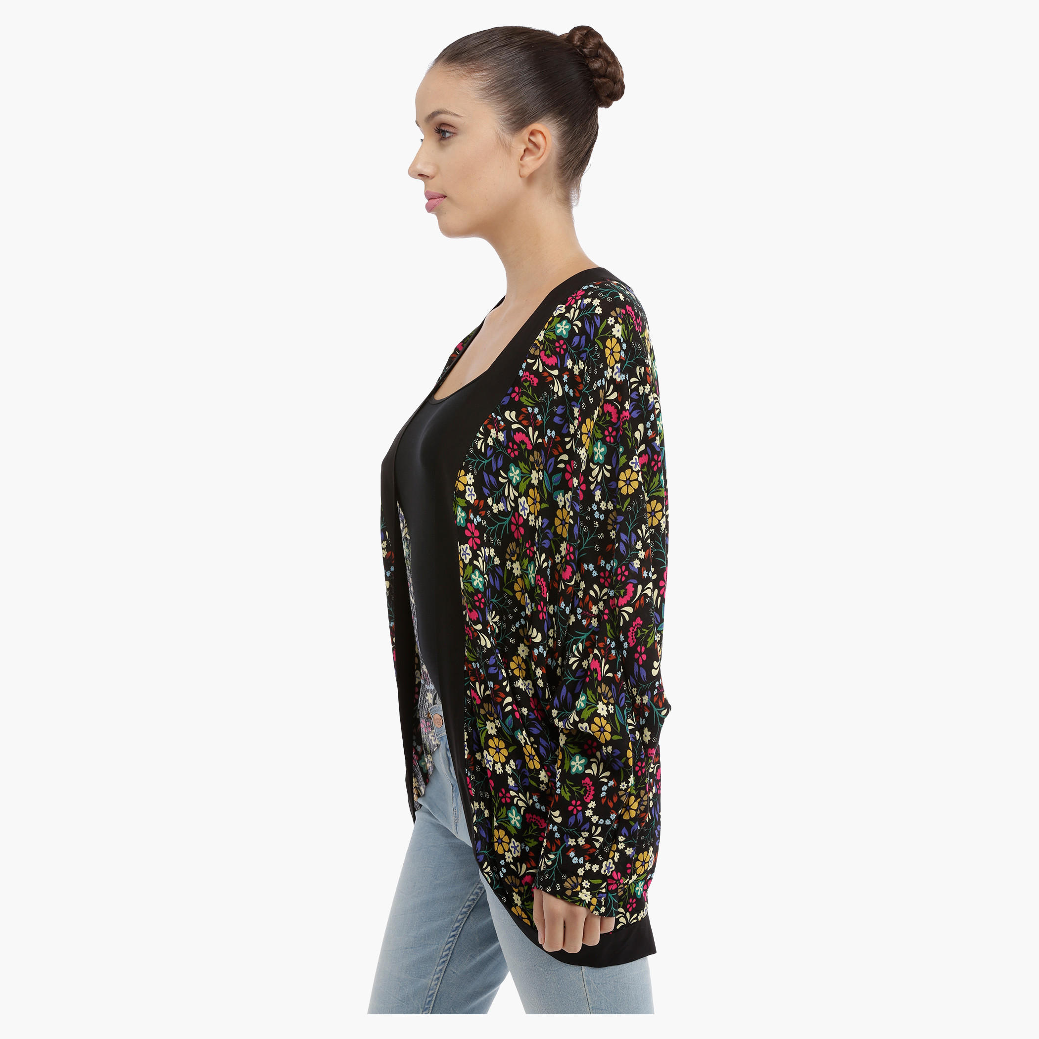 Floral Shrug with Bat Sleeves-women-winterwear-cardigansandjumpers-cardigans-image-3