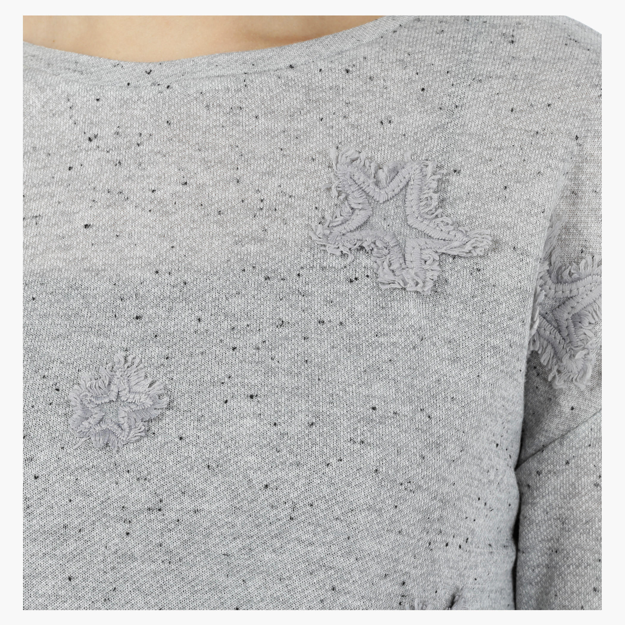 Cropped Top with Star Applique and Front Tie-up-women-clothing-tshirts-image-4