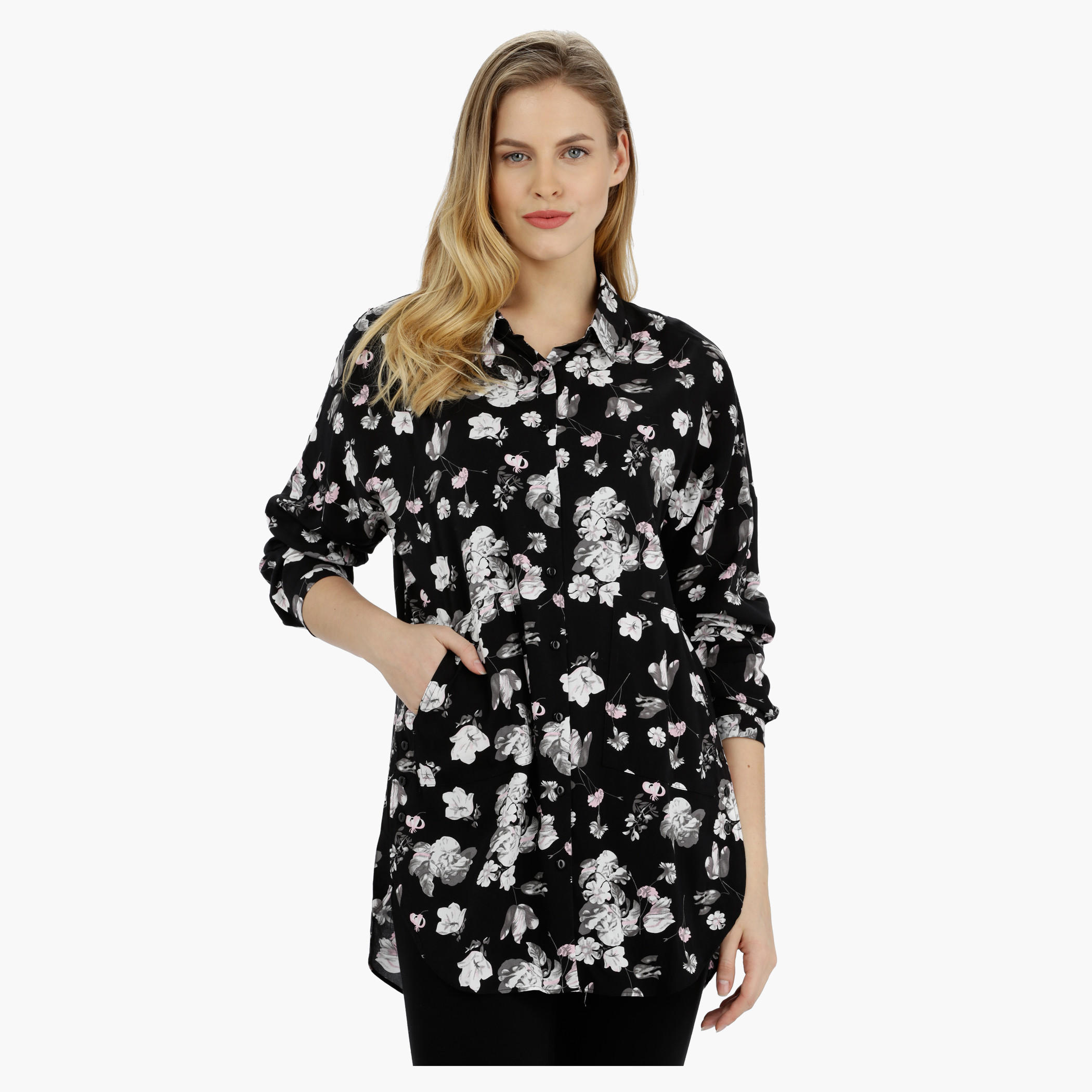 Floral Print Shirt-women-clothing-shirtsandblouses-blouses-image-1