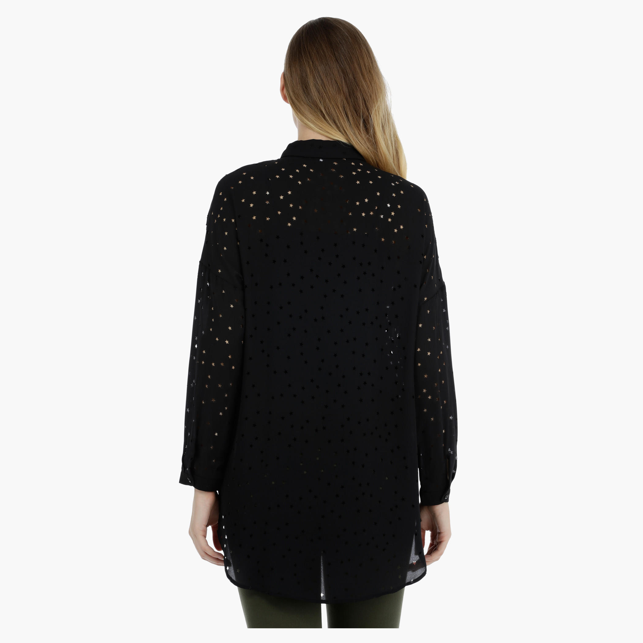 Full-sleeved Star-shaped Cut-out Top-women-clothing-shirtsandblouses-blouses-image-2