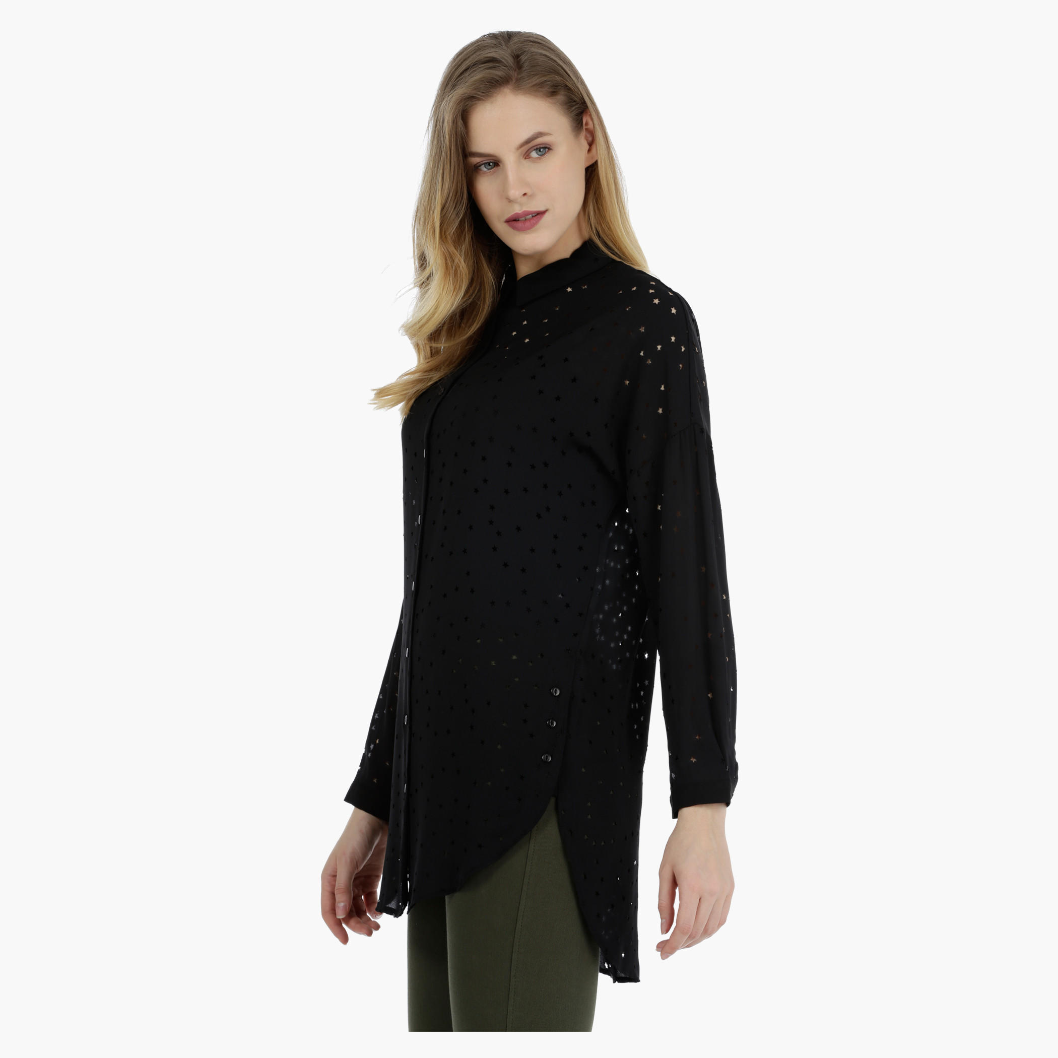 Full-sleeved Star-shaped Cut-out Top-women-clothing-shirtsandblouses-blouses-image-3