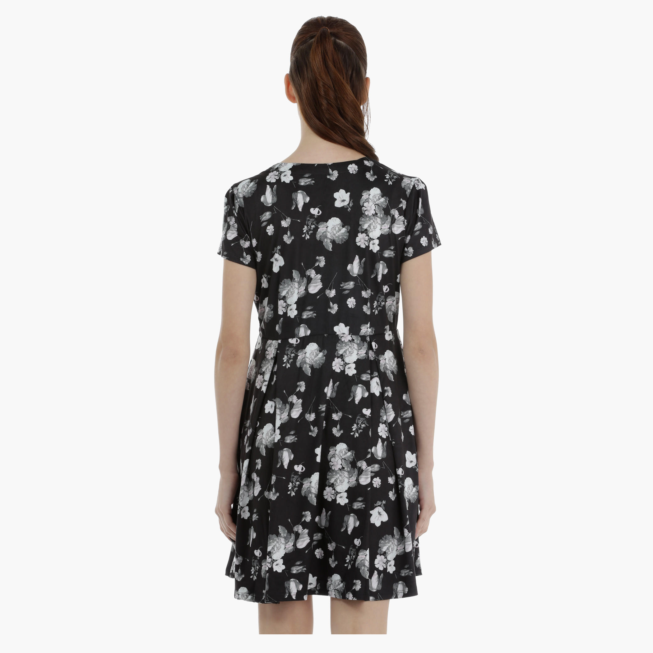 Printed Short Sleeves Dress-women-clothing-dresses-image-2